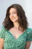 Natural Brown Wavy Synthetic Wig with Side Bangs Mya sold by Her Wig Closet