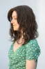 Natural Brown Wavy Synthetic Wig with Side Bangs Mya sold by Her Wig Closet