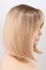 Creamy Golden Blonde Ombre Short Bob Wig with Bangs Kamila sold by Her Wig Closet