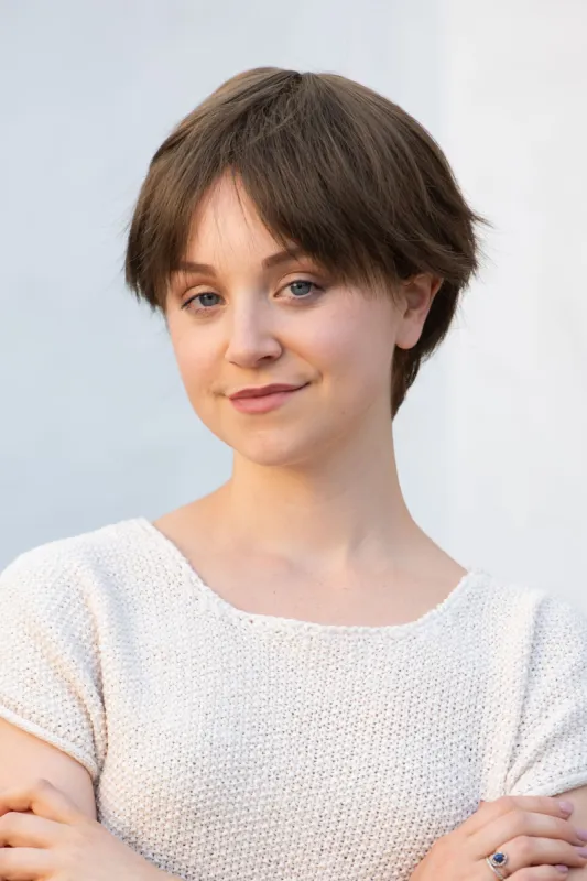 Natural Brown Pixie Cut Synthetic Wig with Bangs Miriam sold by Her Wig Closet