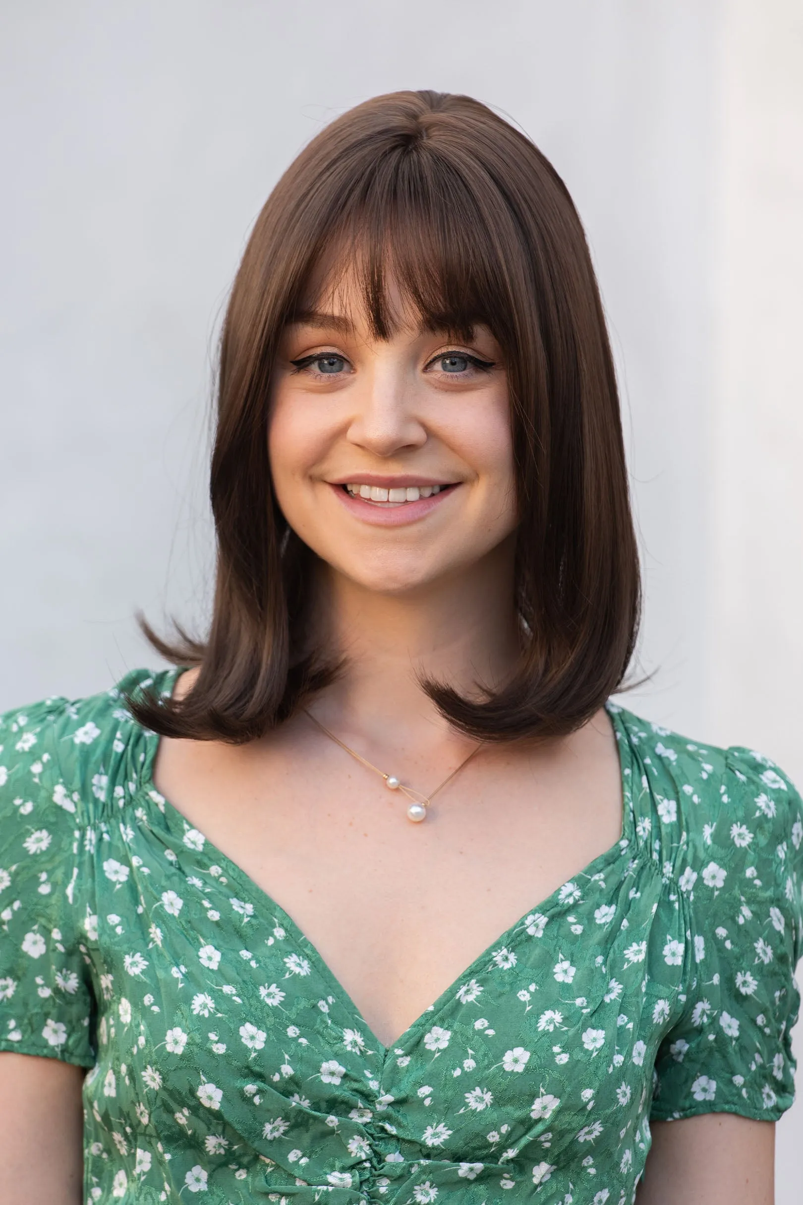 Ash Brown Synthetic Bob Wig with Bangs Reese sold by Her Wig Closet product image thumbnail 5