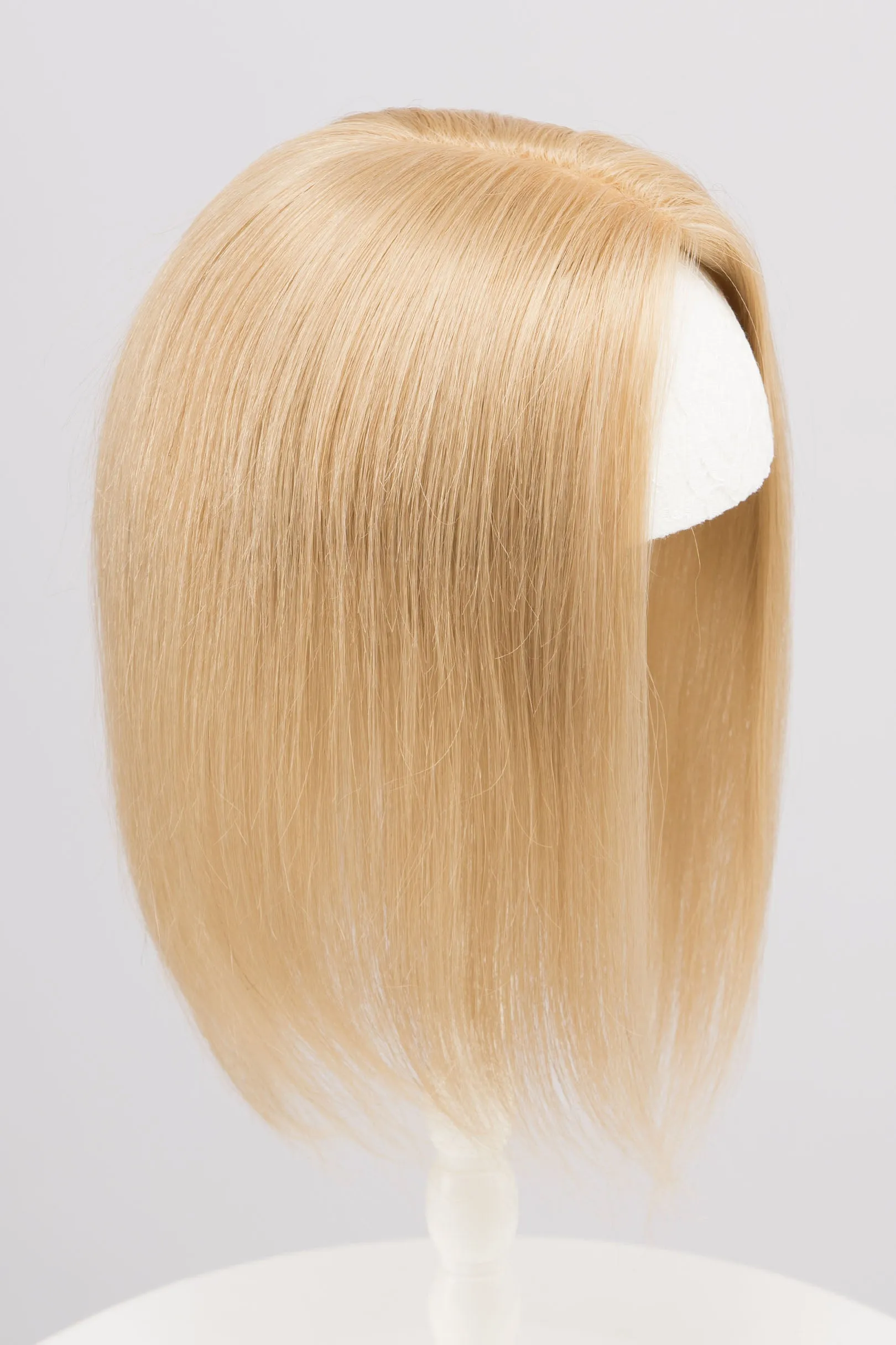 Golden Blonde Mono Top European Human Hair Topper 10 Inches sold by Her Wig Closet