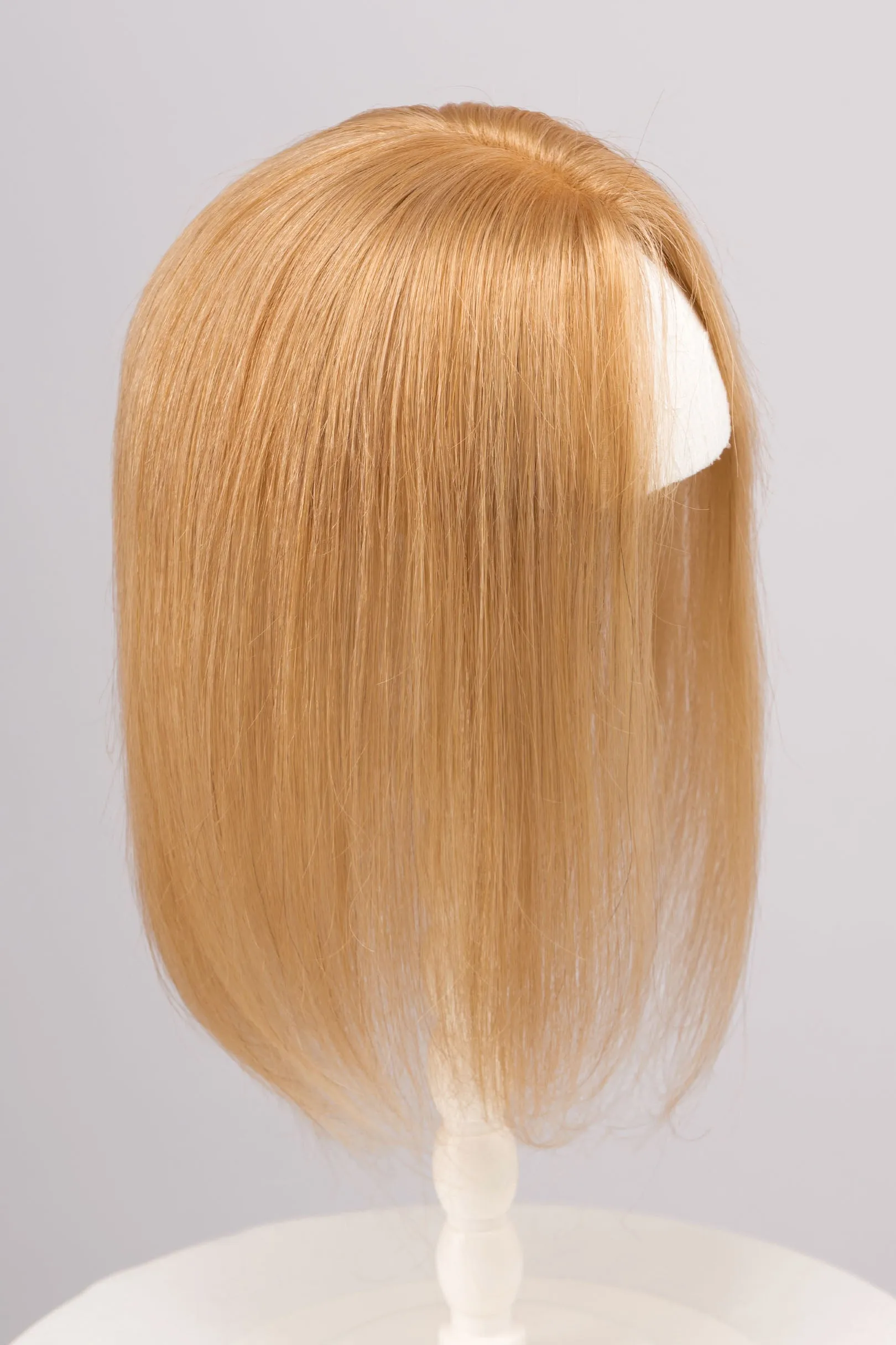 Strawberry Blonde Mono Top European Human Hair Topper 10 Inches sold by Her Wig Closet