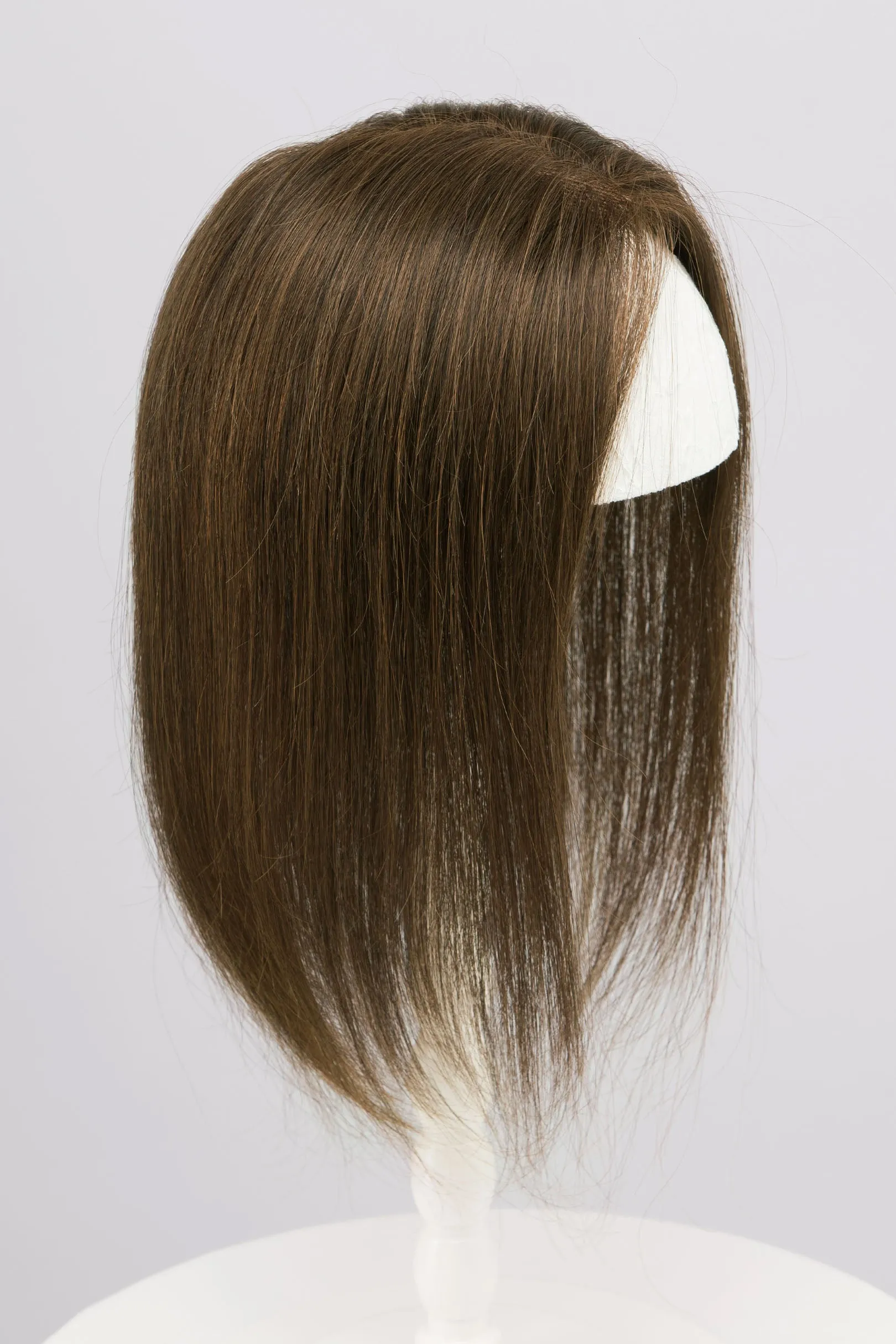 Natural Dark Brown Mono Top European Human Hair Topper 10 Inches sold by Her Wig Closet