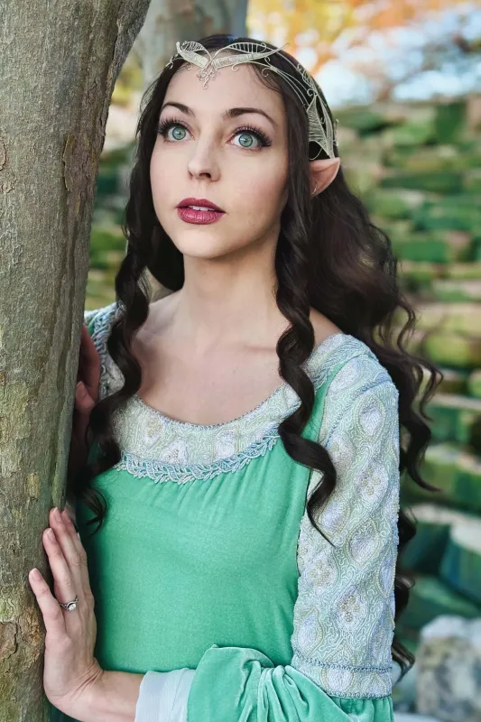 Brunette Wavy Lace Top Synthetic Wig Margaret Arwen Look sold by Her Wig Closet