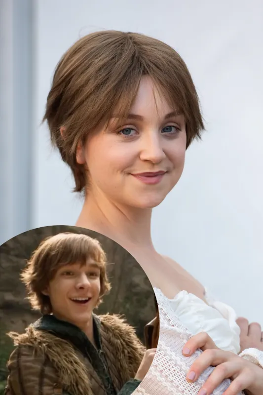 Light Brown Pixie Cut Synthetic Wig with Bangs Hiccup Gemma sold by Her Wig Closet