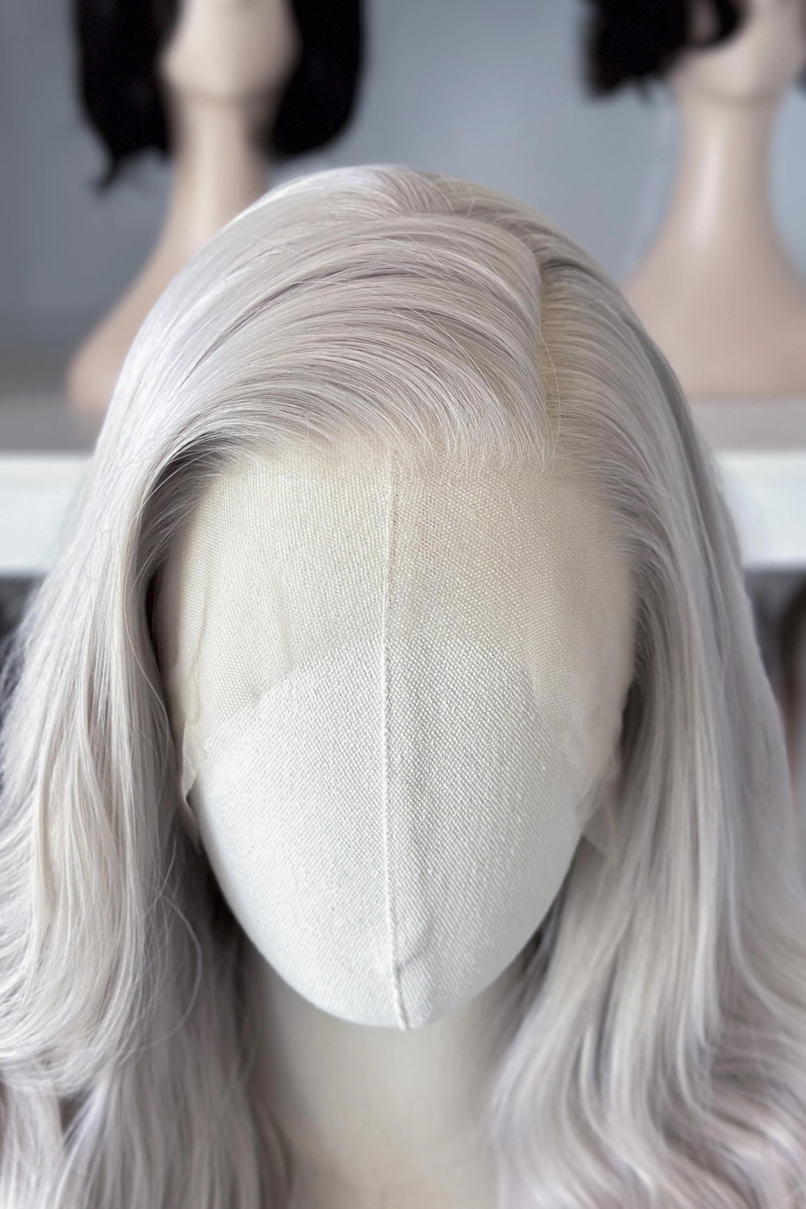 Silver Grey Wavy Lace Front Wig Oyku sold by Her Wig Closet product image thumbnail 3
