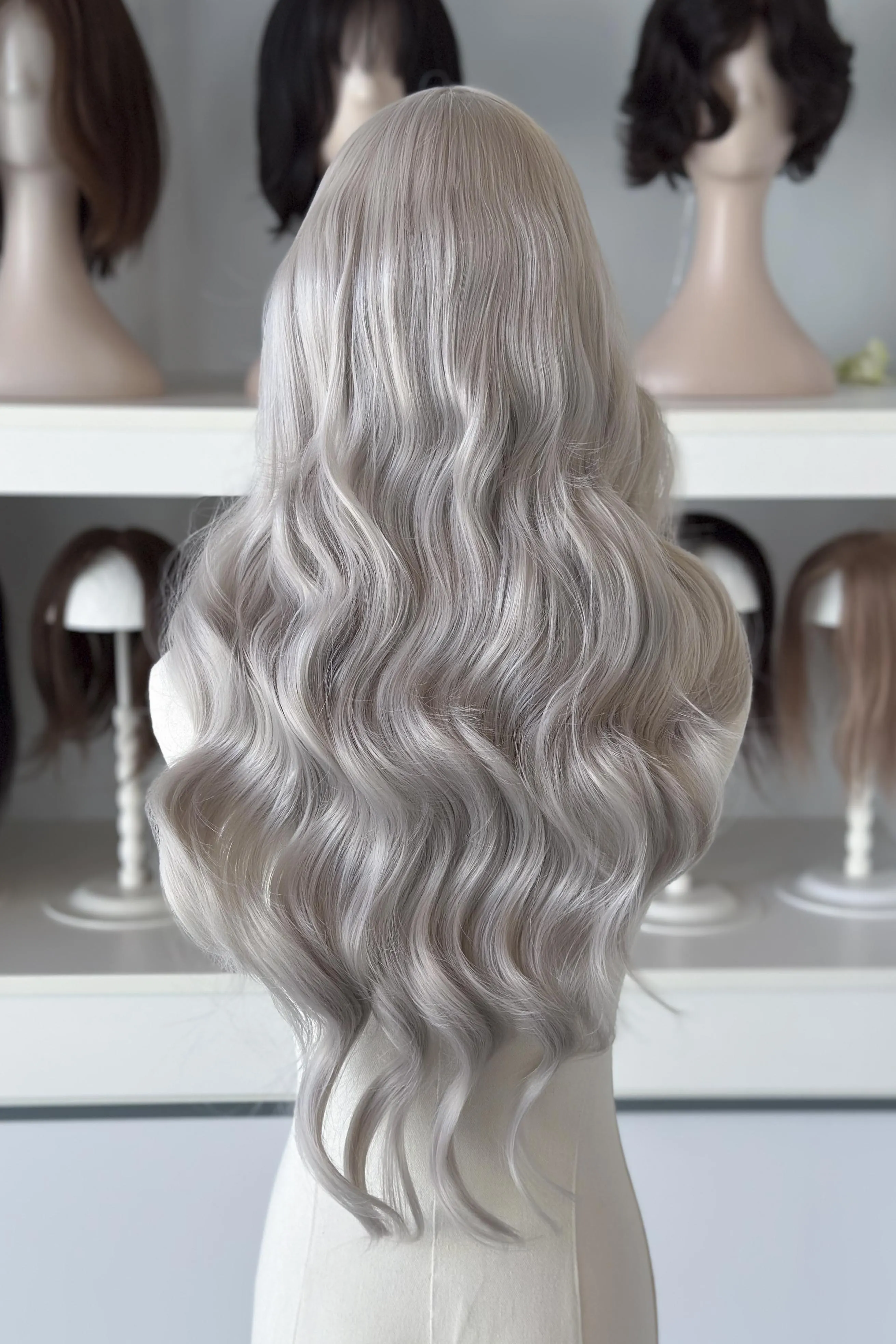 Silver Grey Wavy Lace Front Wig Oyku sold by Her Wig Closet product image thumbnail 4