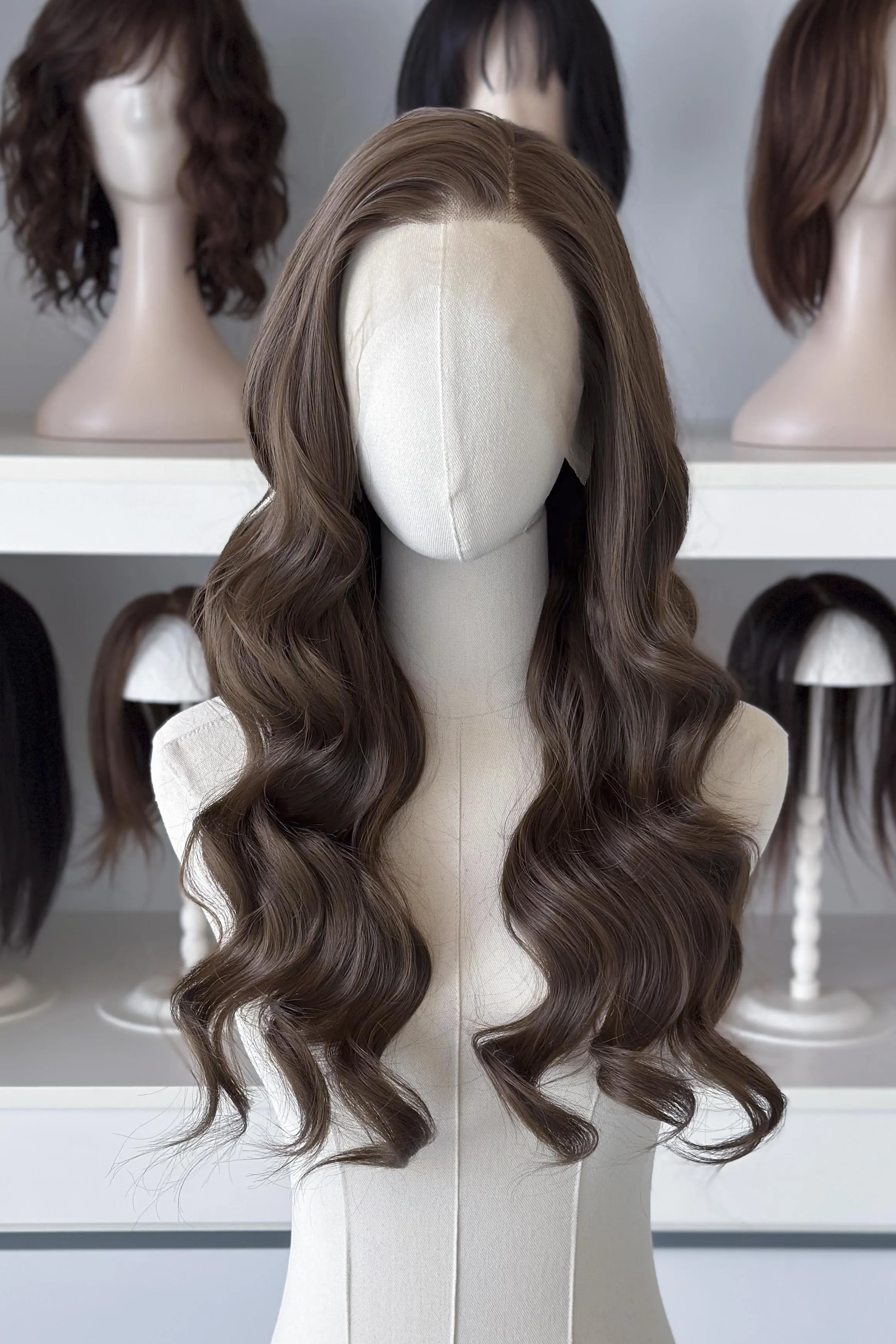Natural Brown Wavy Lace Front Wig Nesta sold by Her Wig Closet