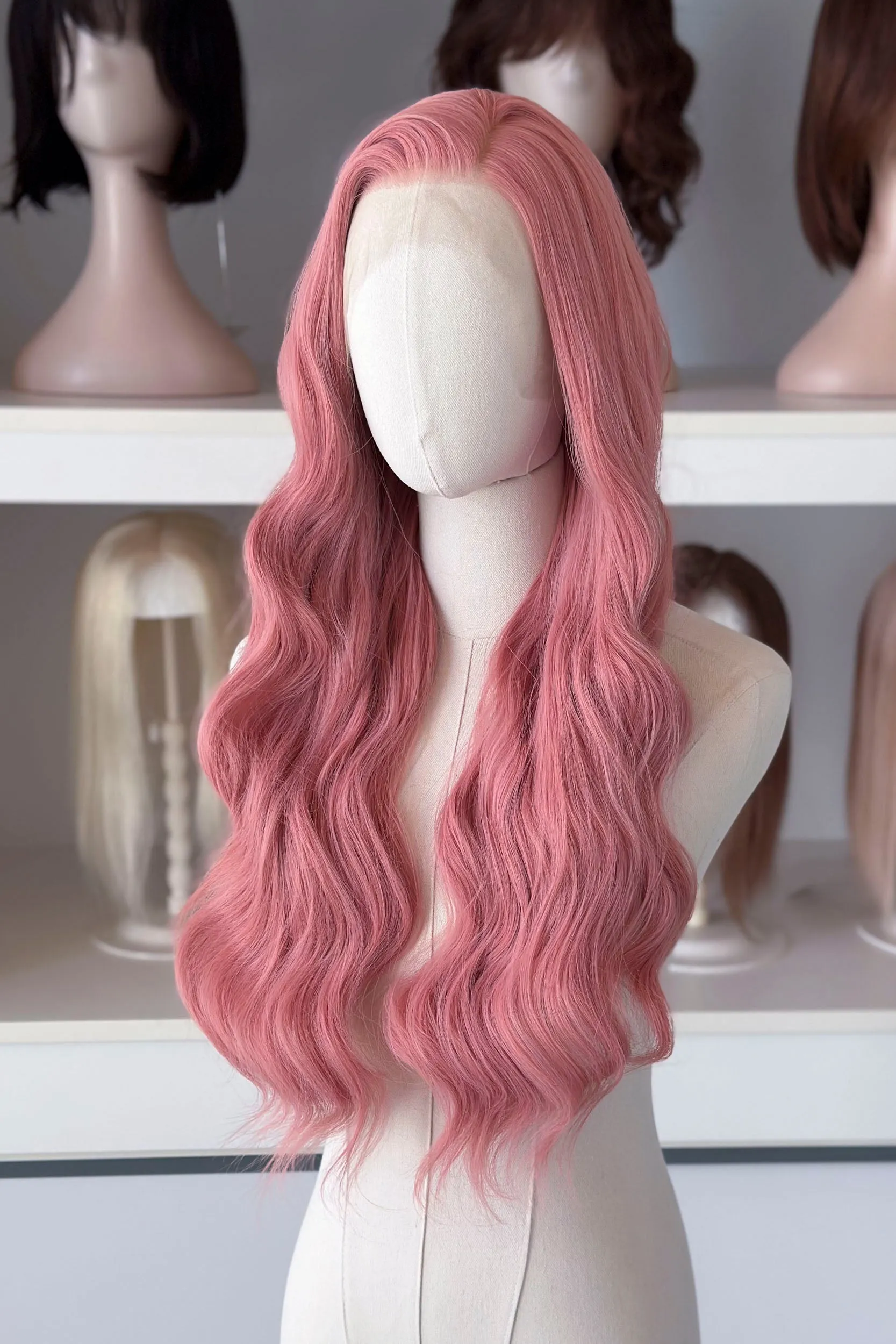 Sakura Pink Wavy Lace Front Wig Angeline sold by Her Wig Closet product image thumbnail 4