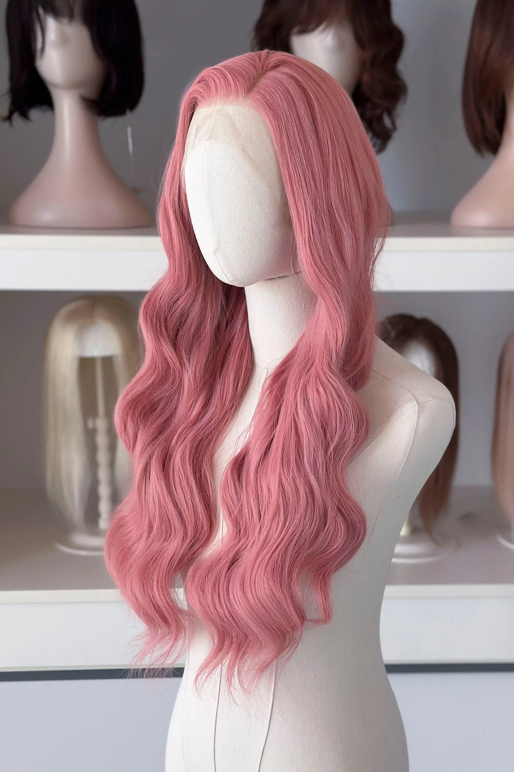 Sakura Pink Wavy Lace Front Wig Angeline sold by Her Wig Closet product image thumbnail 3