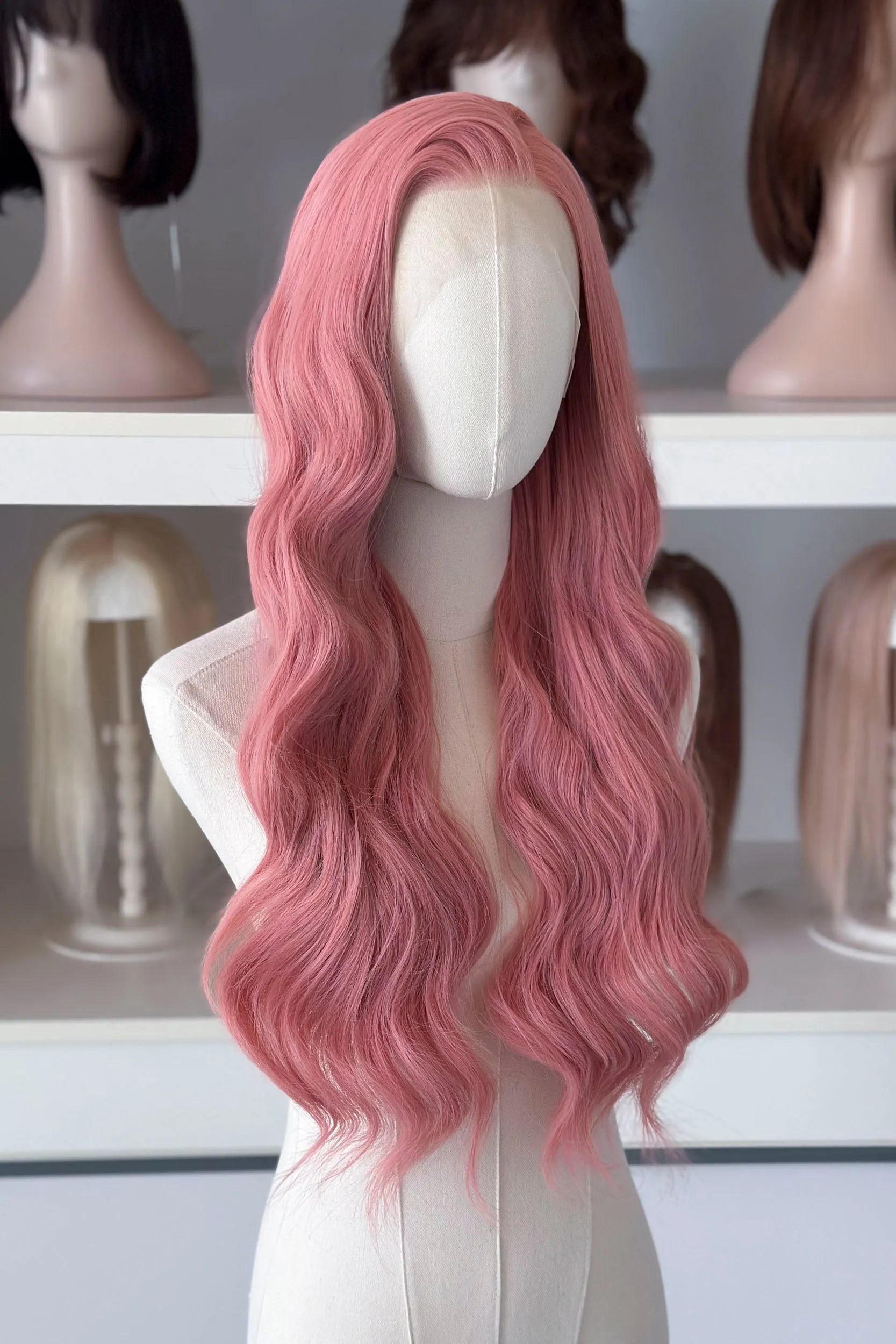Sakura Pink Wavy Lace Front Wig Angeline sold by Her Wig Closet product image thumbnail 5