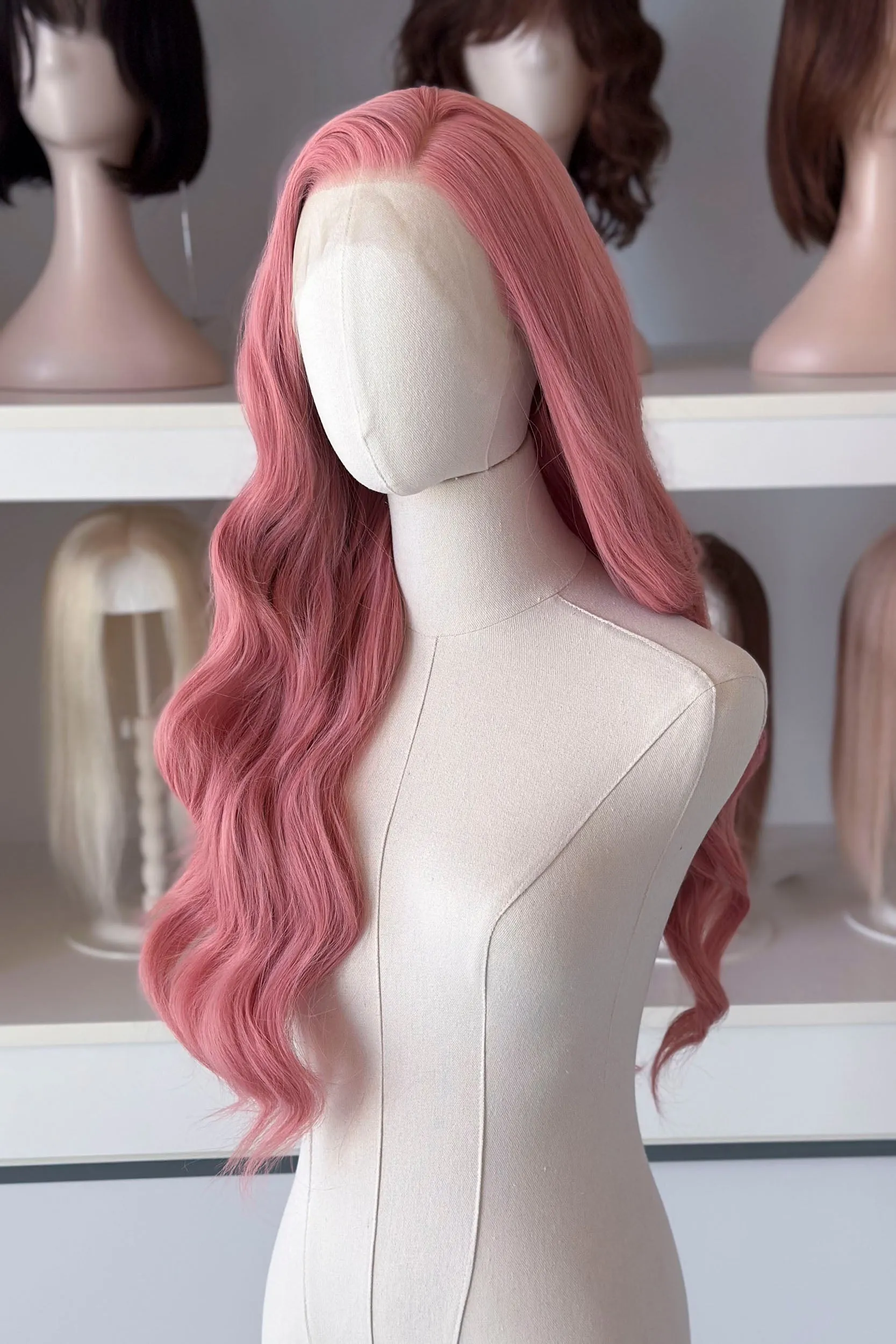 Sakura Pink Wavy Lace Front Wig Angeline sold by Her Wig Closet product image thumbnail 2
