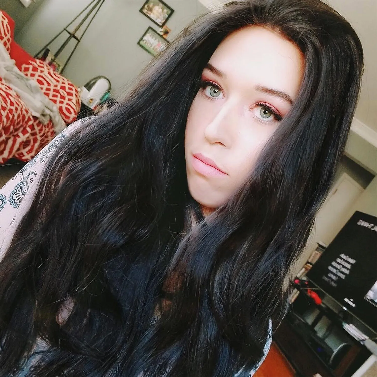Natural Black Wavy Lace Front Synthetic Wig Bella sold by Her Wig Closet product image thumbnail 2