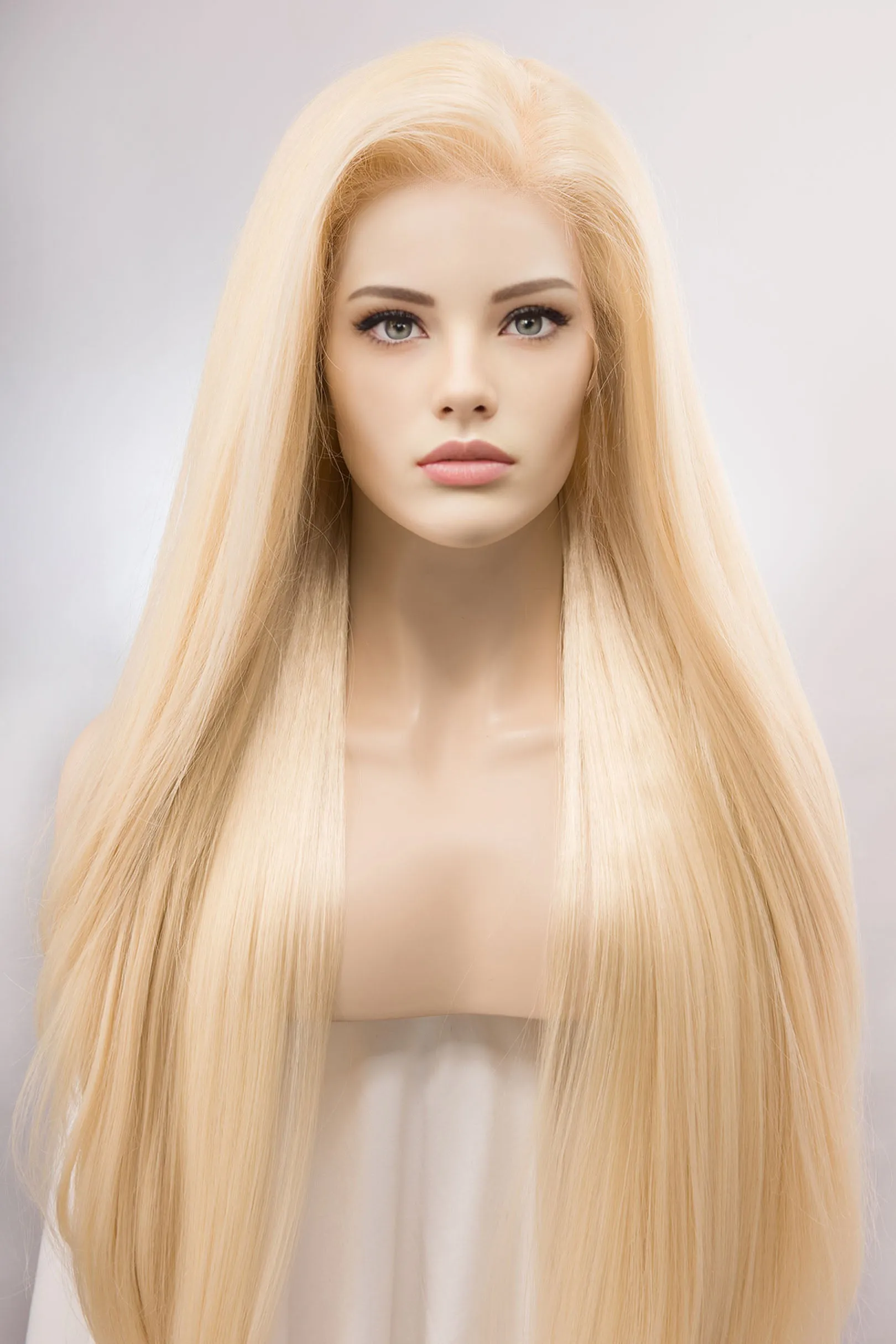 Light Blonde Straight Lace Front Synthetic Wig Ines sold by Her Wig Closet product image thumbnail 2