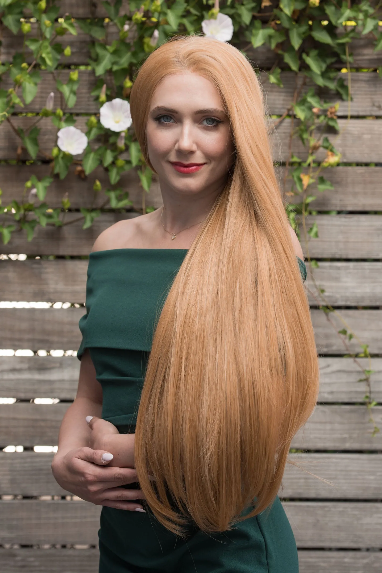 Strawberry Blonde Straight Lace Front Synthetic Wig Ivana sold by Her Wig Closet product image thumbnail 2
