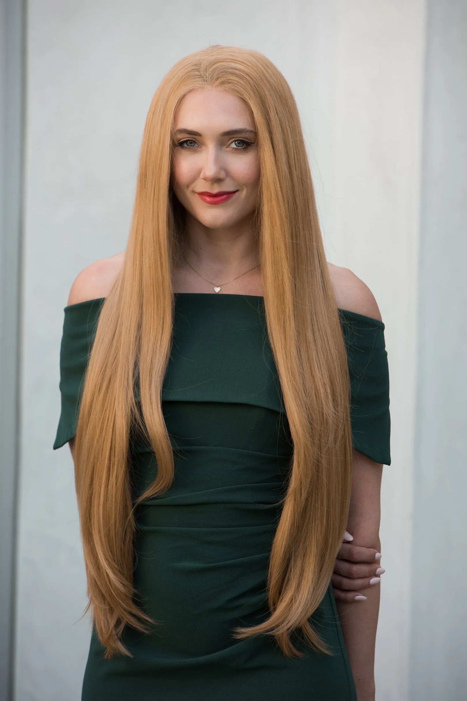 Strawberry Blonde Straight Lace Front Synthetic Wig Ivana sold by Her Wig Closet product image thumbnail 5