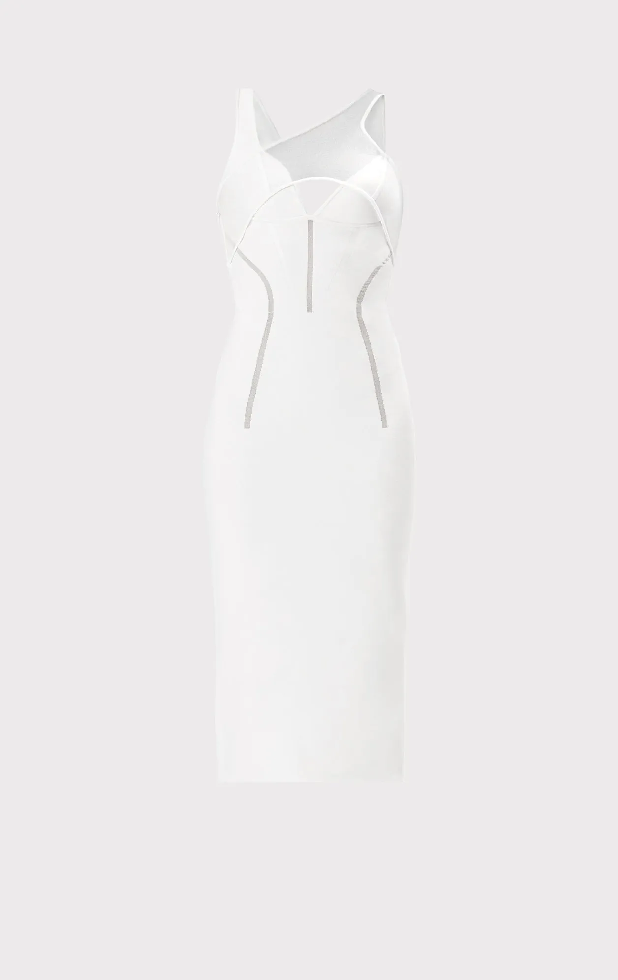 HERVÉ LÉGER X LAW ROACH LAYERED SHEER INTARSIA MIDI DRESS sold by Herve Leger product image thumbnail 2