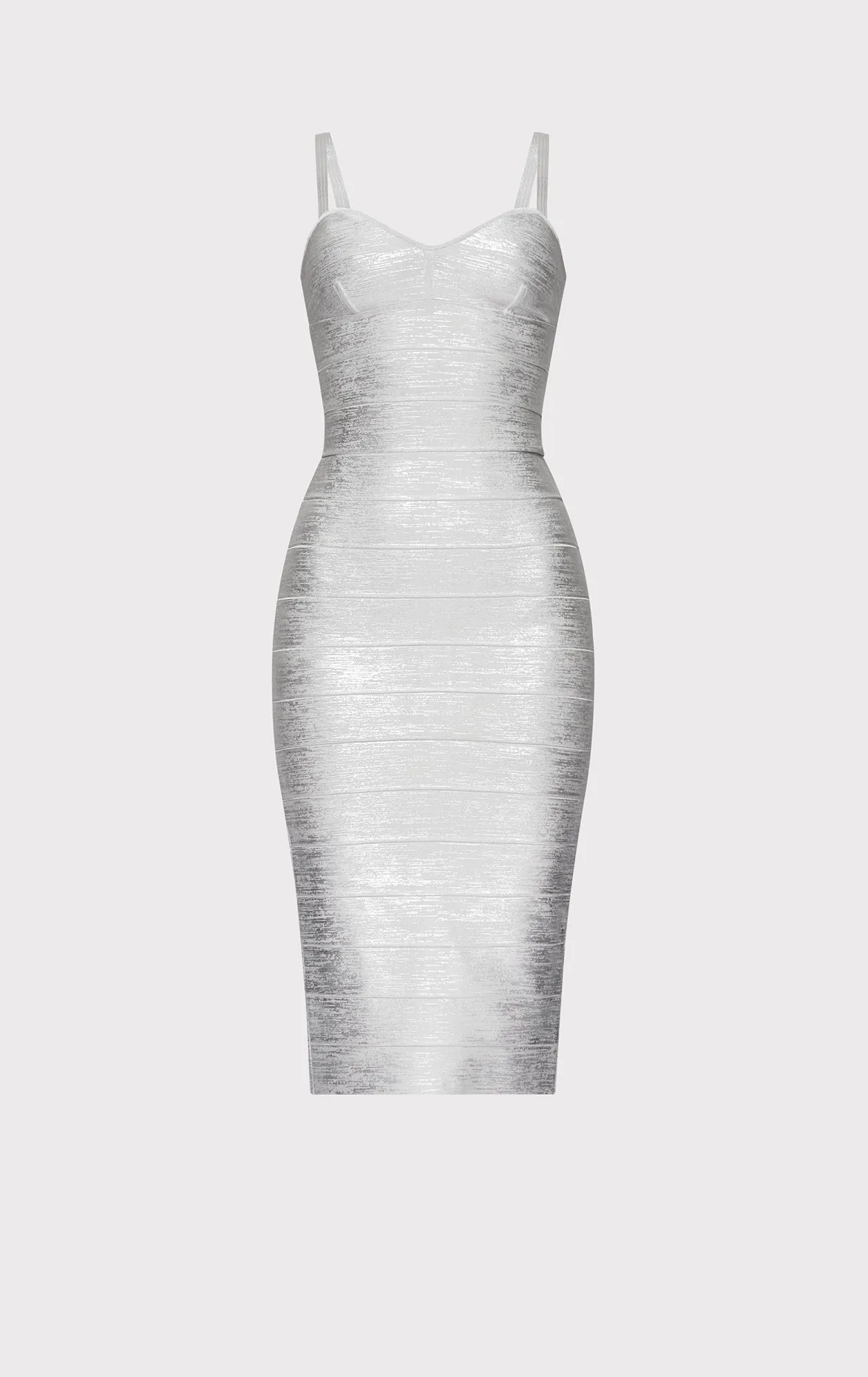 FOIL STRAPPY SWEETHEART MIDI DRESS sold by Herve Leger product image thumbnail 2