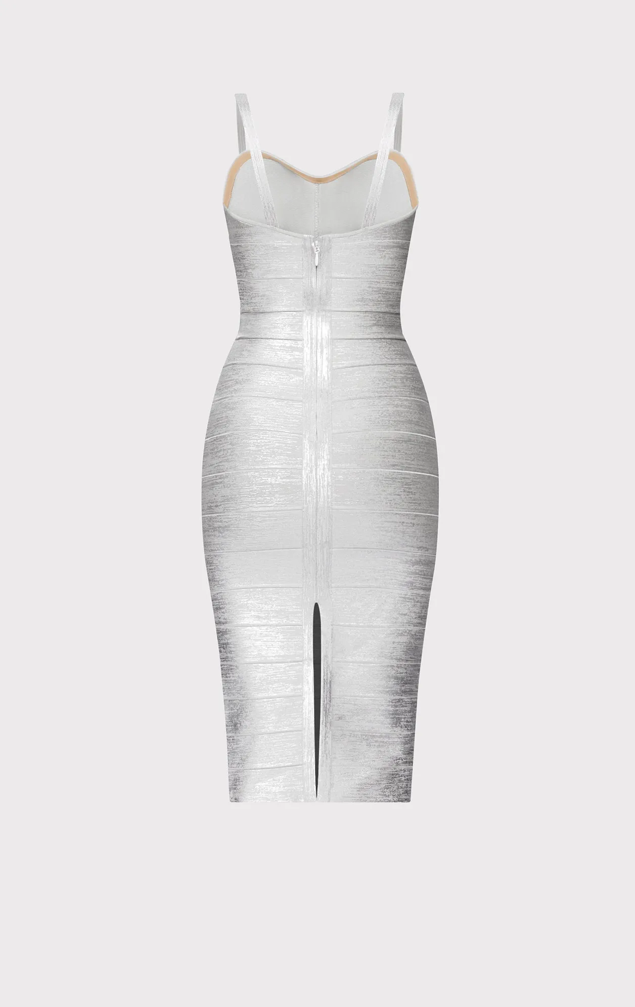 FOIL STRAPPY SWEETHEART MIDI DRESS sold by Herve Leger product image thumbnail 3