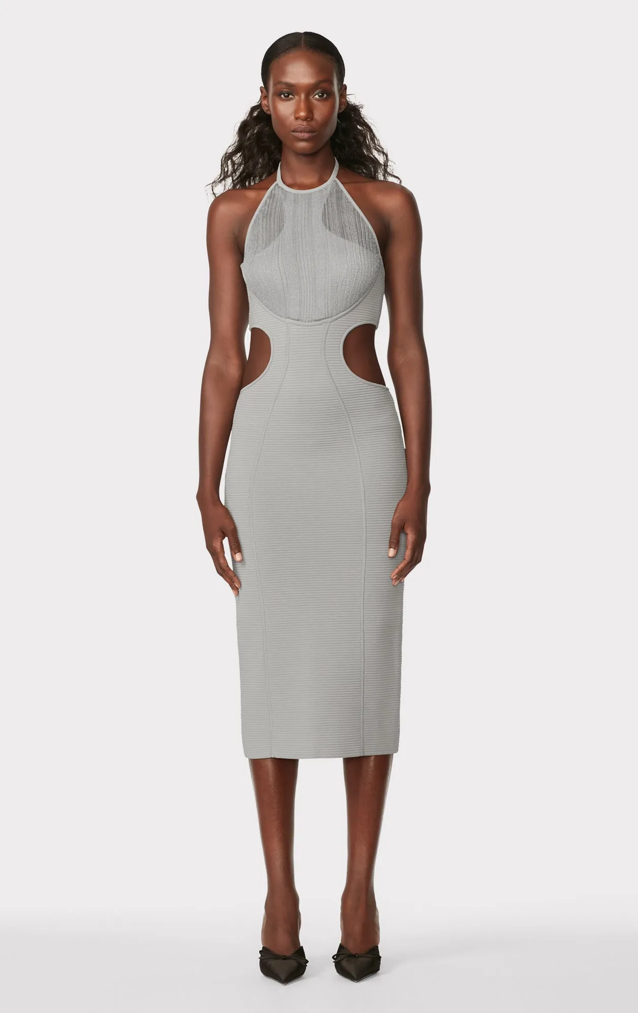 HERVÉ LÉGER X LAW ROACH DAYA Sheer Layered Midi Dress sold by Herve Leger
