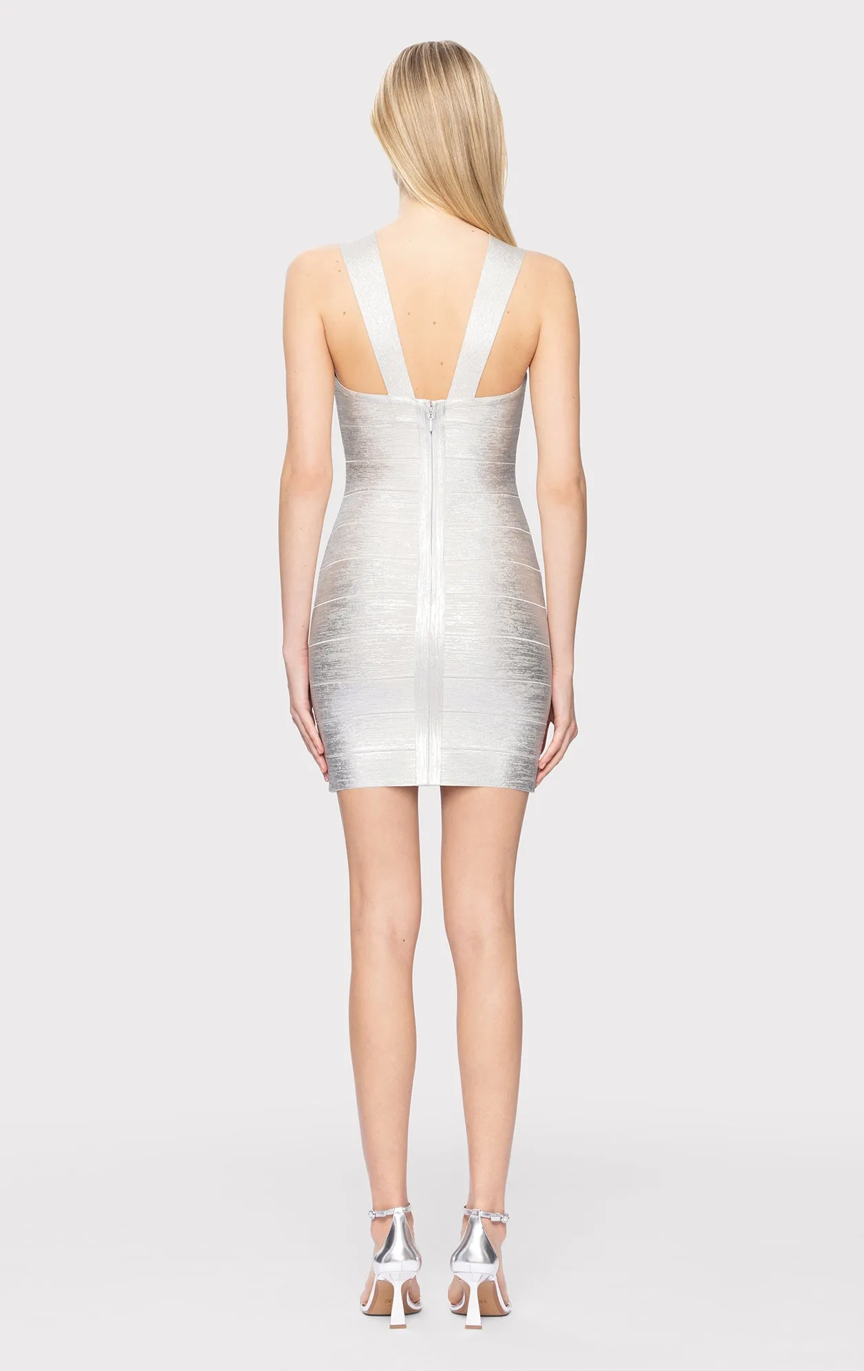 FOIL HALTER MINI DRESS sold by Herve Leger product image thumbnail 5