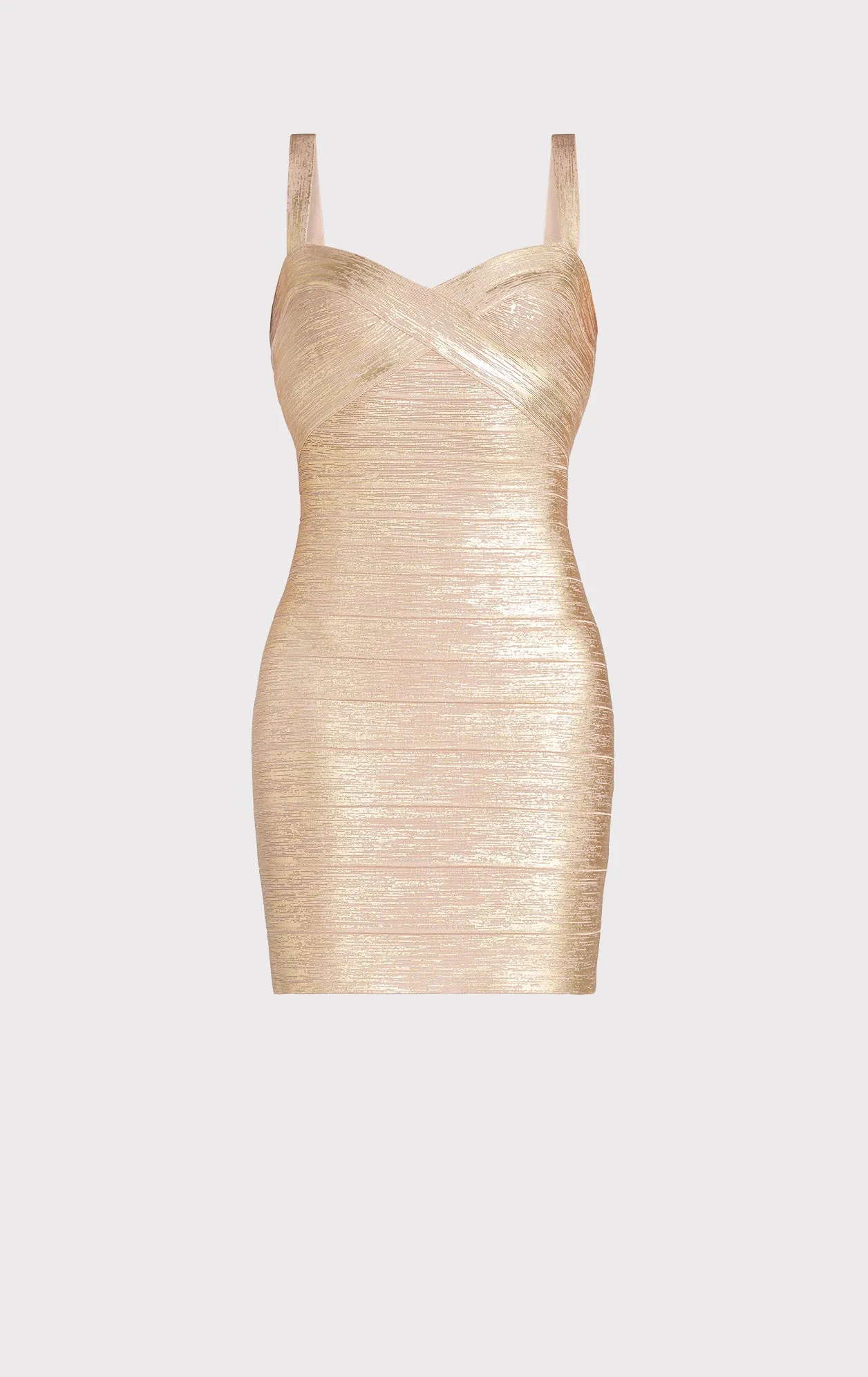 SWEETHEART FOIL STRAPPY MINI DRESS sold by Herve Leger product image thumbnail 2