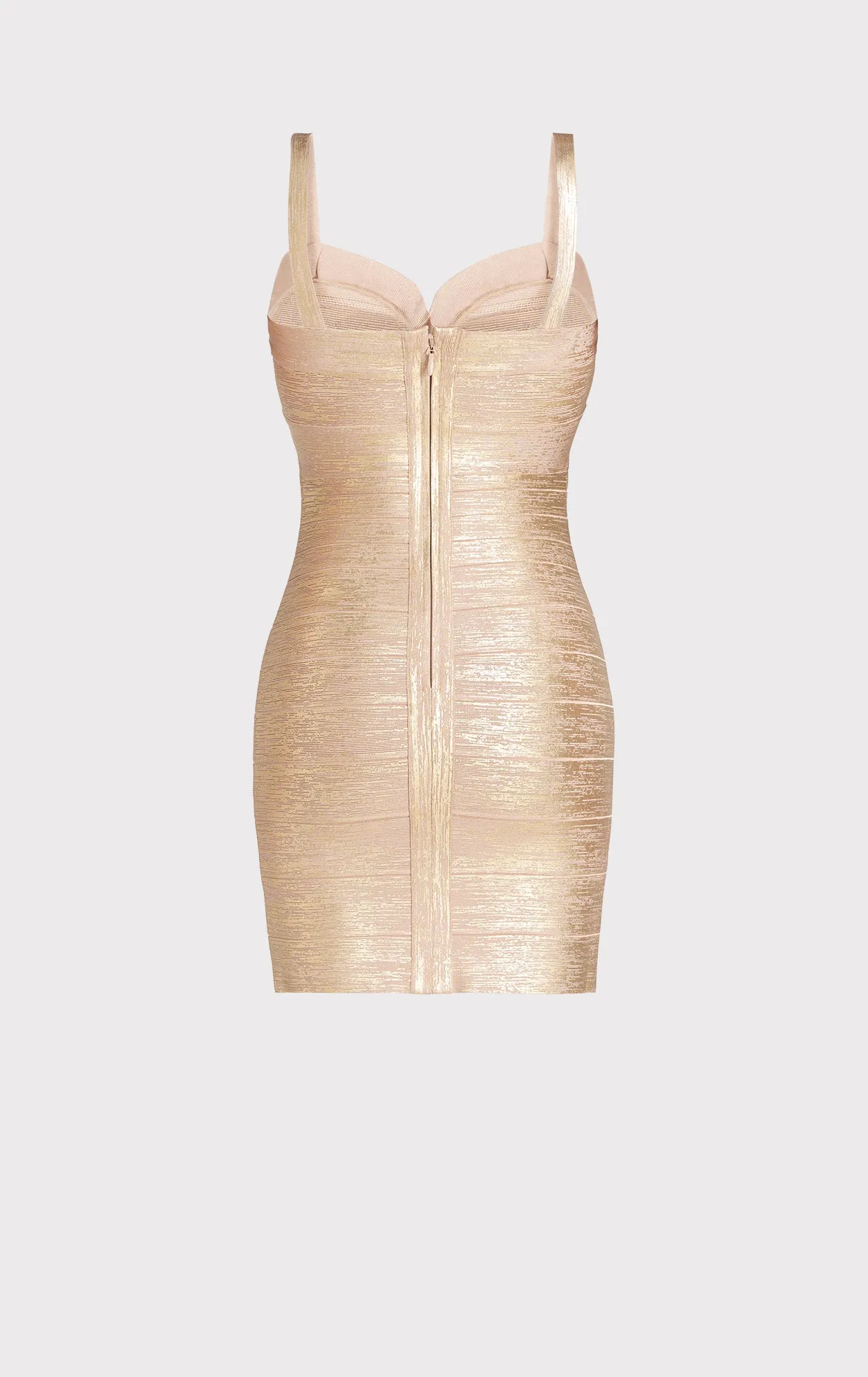 SWEETHEART FOIL STRAPPY MINI DRESS sold by Herve Leger product image thumbnail 3
