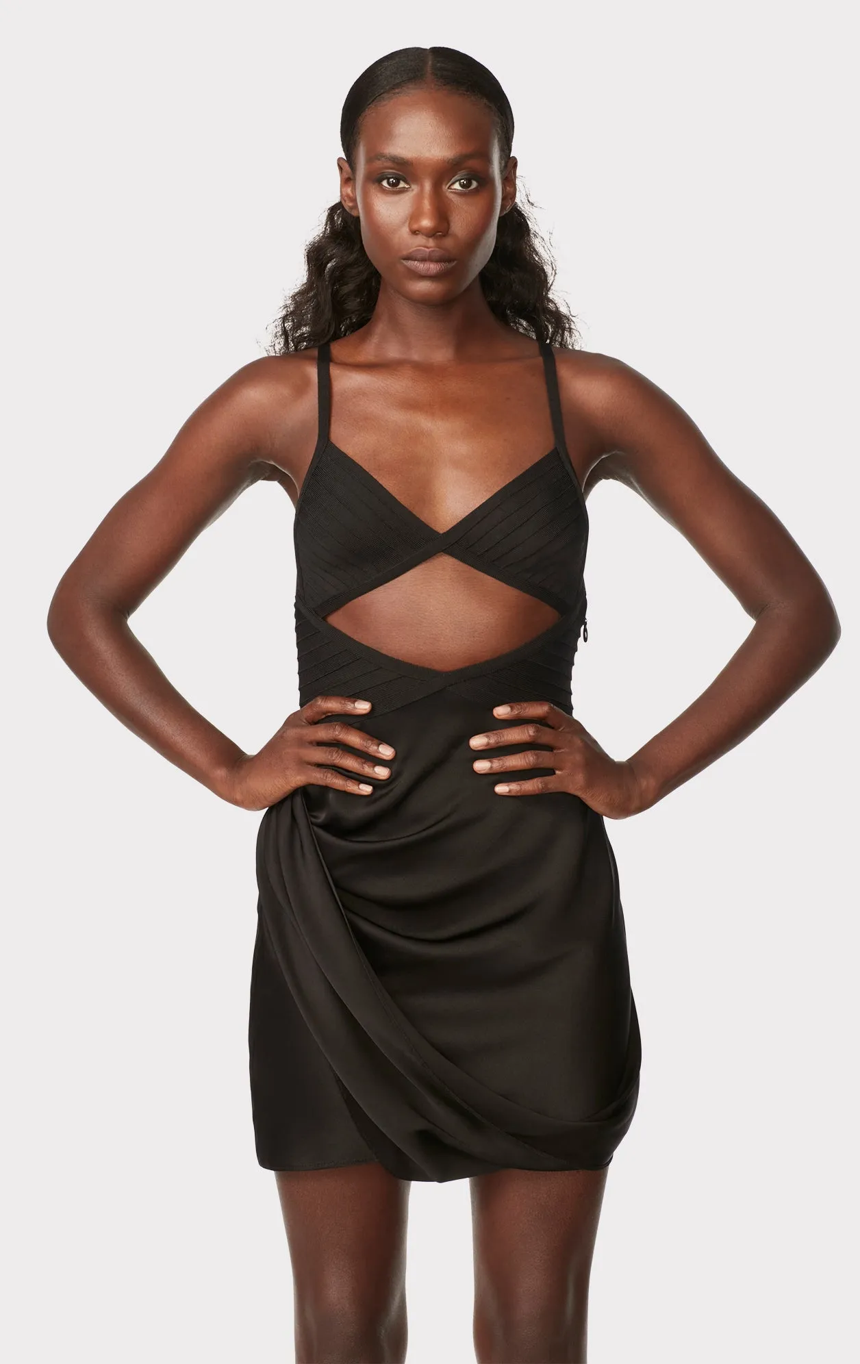 DRAPED CUTOUT MINI DRESS sold by Herve Leger product image thumbnail 4