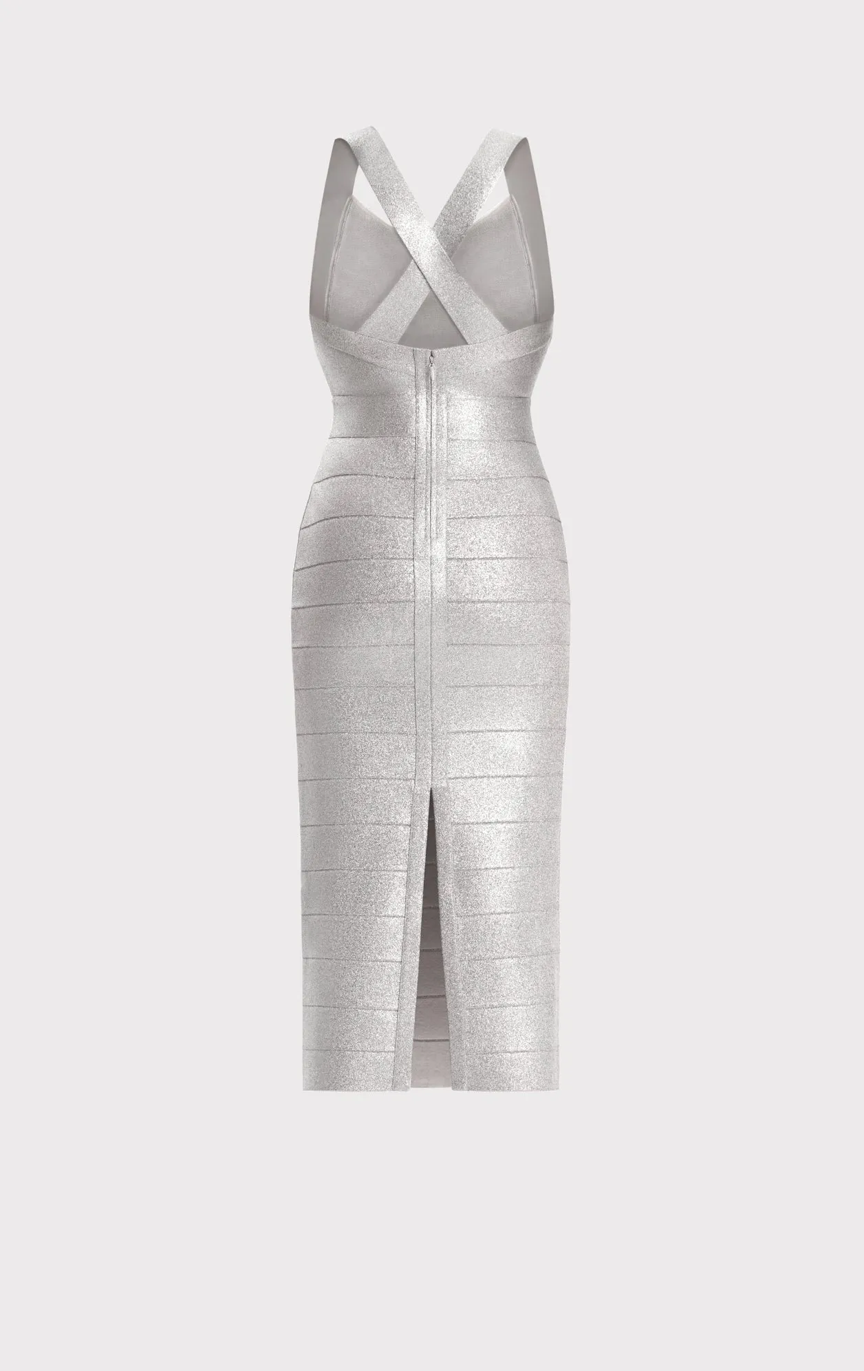 DISCO KNIT FRINGE S/L MIDI DRESS sold by Herve Leger product image thumbnail 3