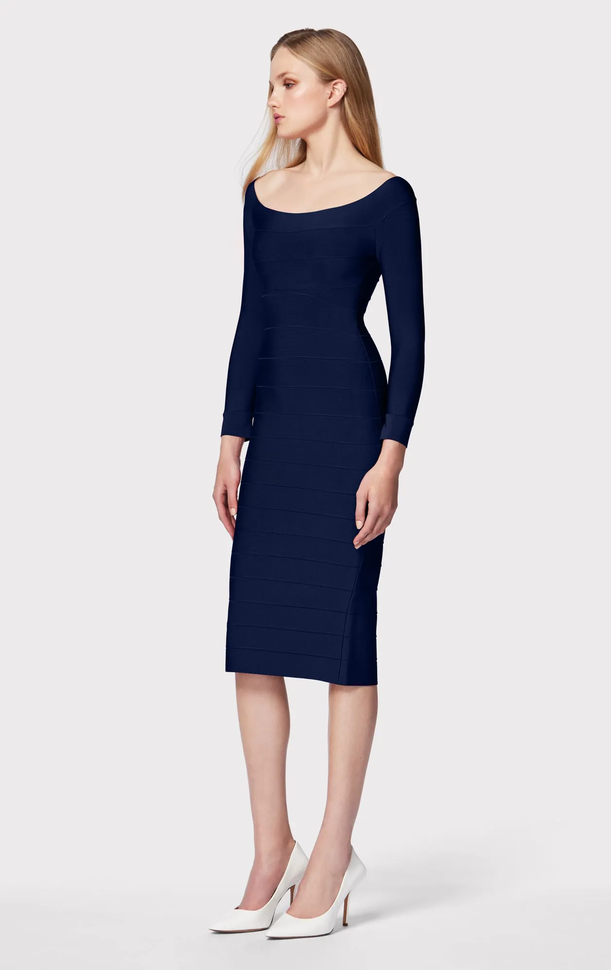 ICON SCOOP NECK MIDI DRESS sold by Herve Leger product image thumbnail 4