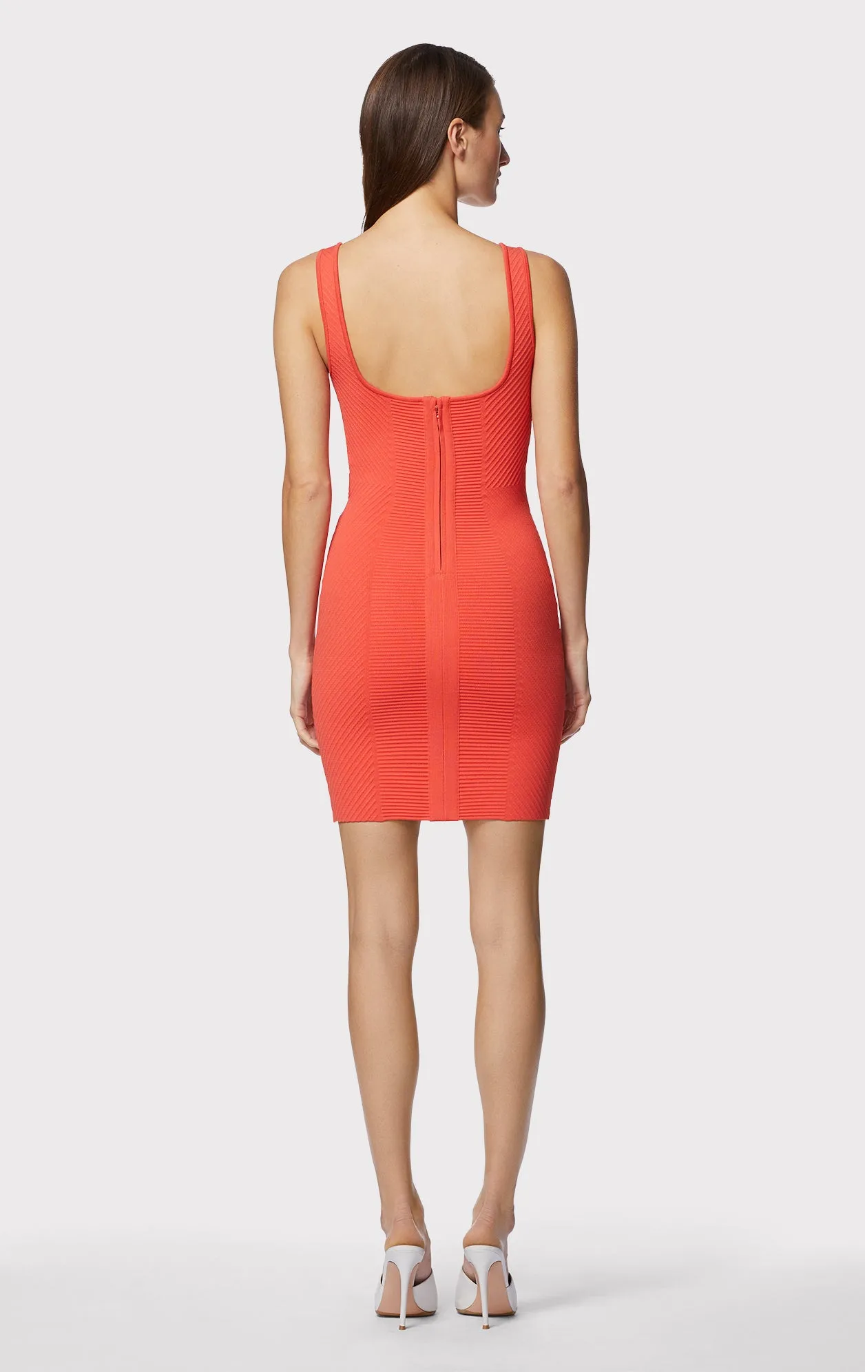 OTTOMAN SCOOP NECK CUT OUT MINI DRESS sold by Herve Leger product image thumbnail 5
