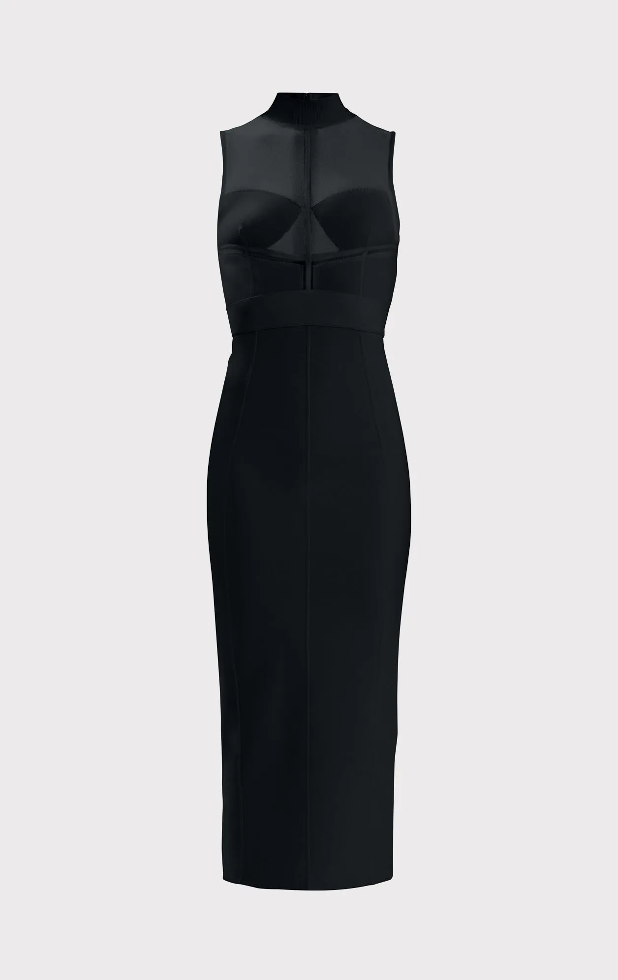 SHEER INTARSIA BUSTIER MIDI DRESS sold by Herve Leger product image thumbnail 2