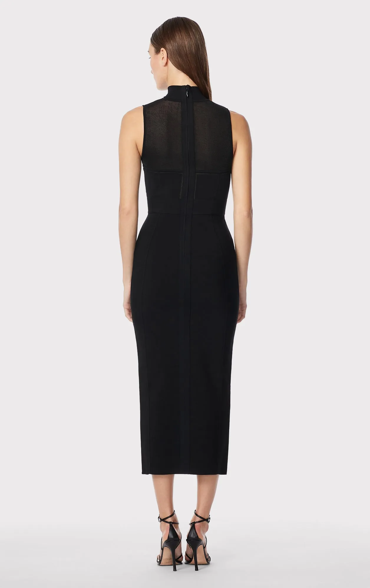 SHEER INTARSIA BUSTIER MIDI DRESS sold by Herve Leger product image thumbnail 5