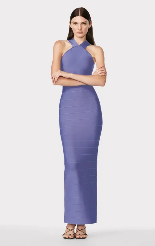 ICON HALTER CROSS BACK GOWN sold by Herve Leger