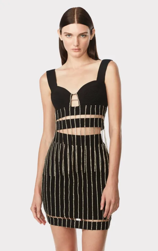 CRYSTAL CHAIN CROP TOP sold by Herve Leger