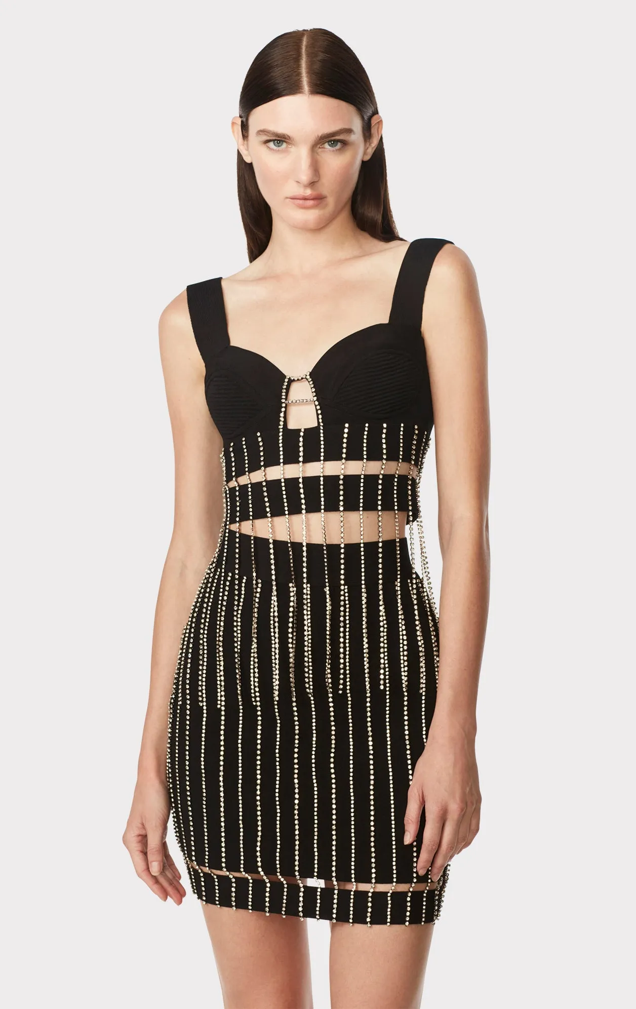 CRYSTAL CHAIN CROP TOP sold by Herve Leger