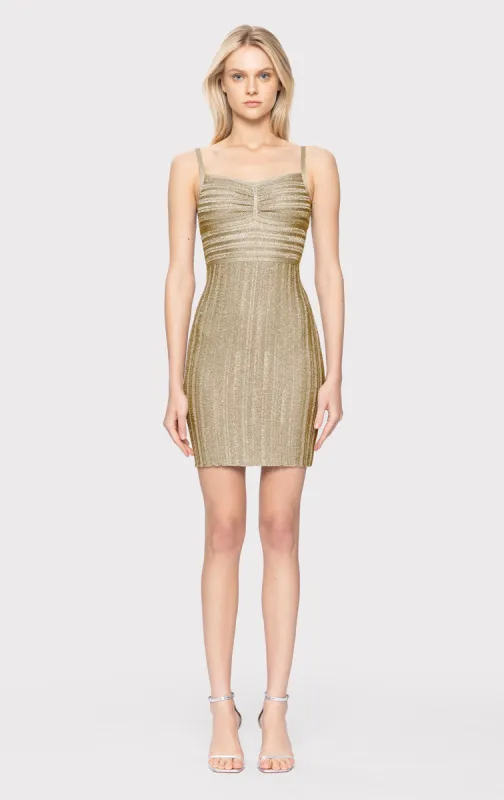 LUREX EYELASH SWEETHEART DRESS sold by Herve Leger