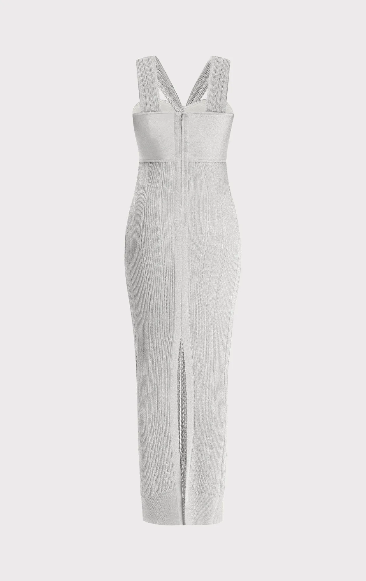 METALLIC TEXTURED RIB GOWN sold by Herve Leger product image thumbnail 3
