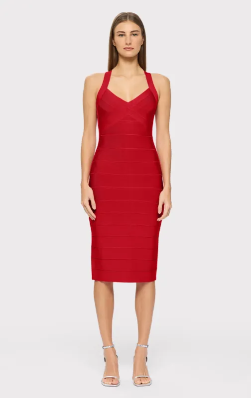 OPEN X BACK WEAVED FRONT DRESS sold by Herve Leger