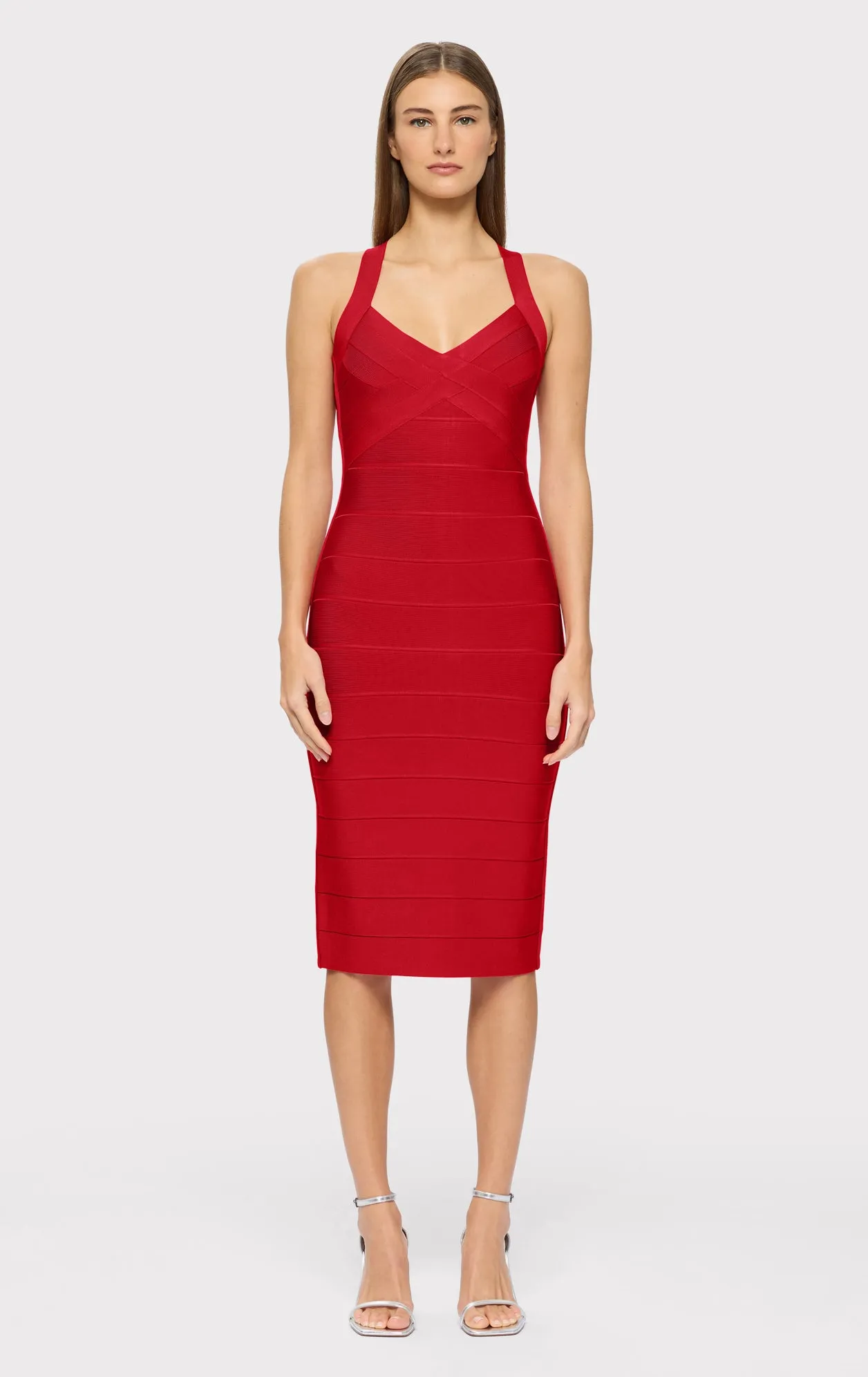 OPEN X BACK WEAVED FRONT DRESS sold by Herve Leger