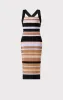 HERVÉ LÉGER X LAW ROACH STRIPED BANDAGE MIDI DRESS sold by Herve Leger