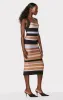 HERVÉ LÉGER X LAW ROACH STRIPED BANDAGE MIDI DRESS sold by Herve Leger