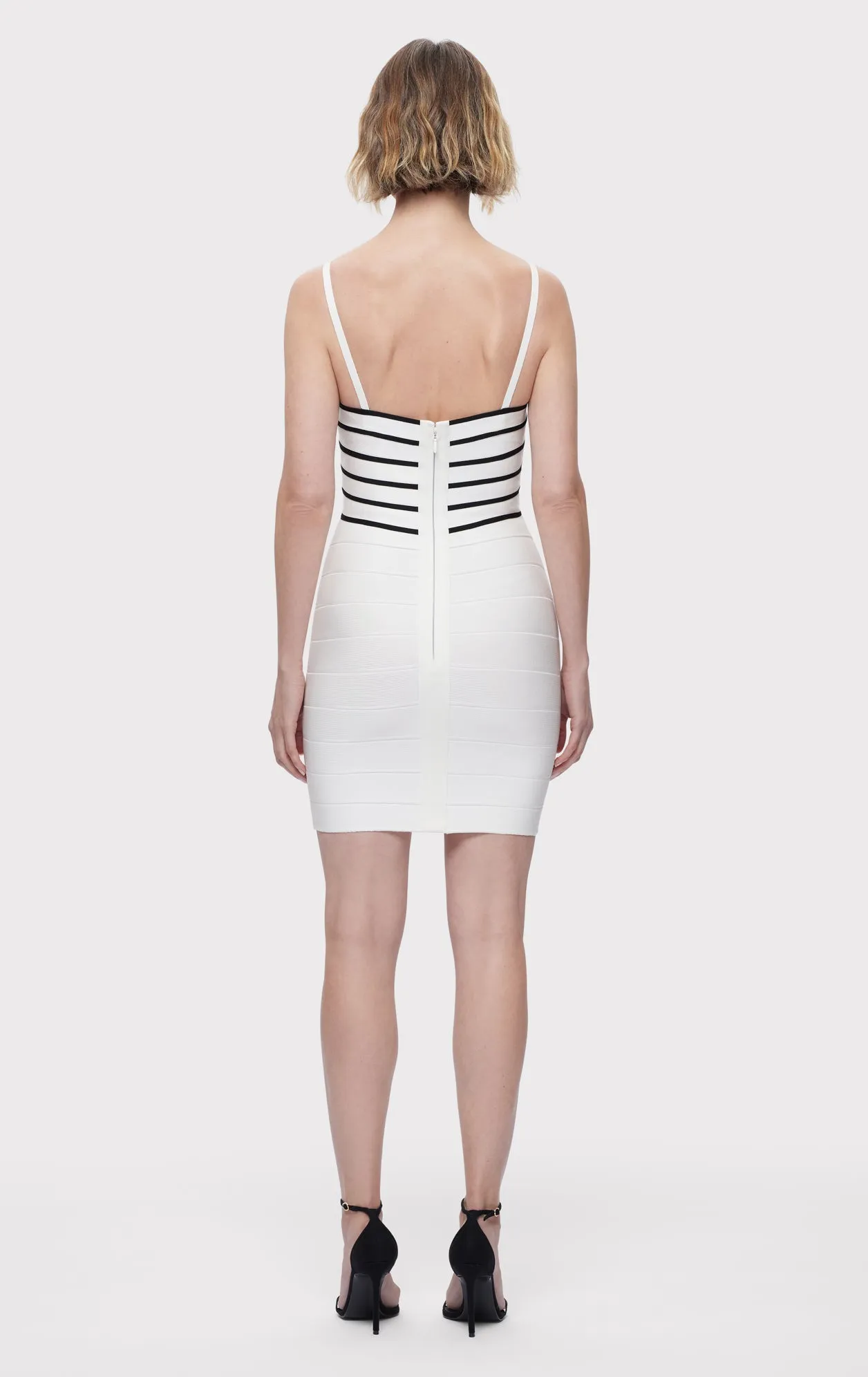STRIPED BANDAGE S/L MINI DRESS sold by Herve Leger product image thumbnail 5
