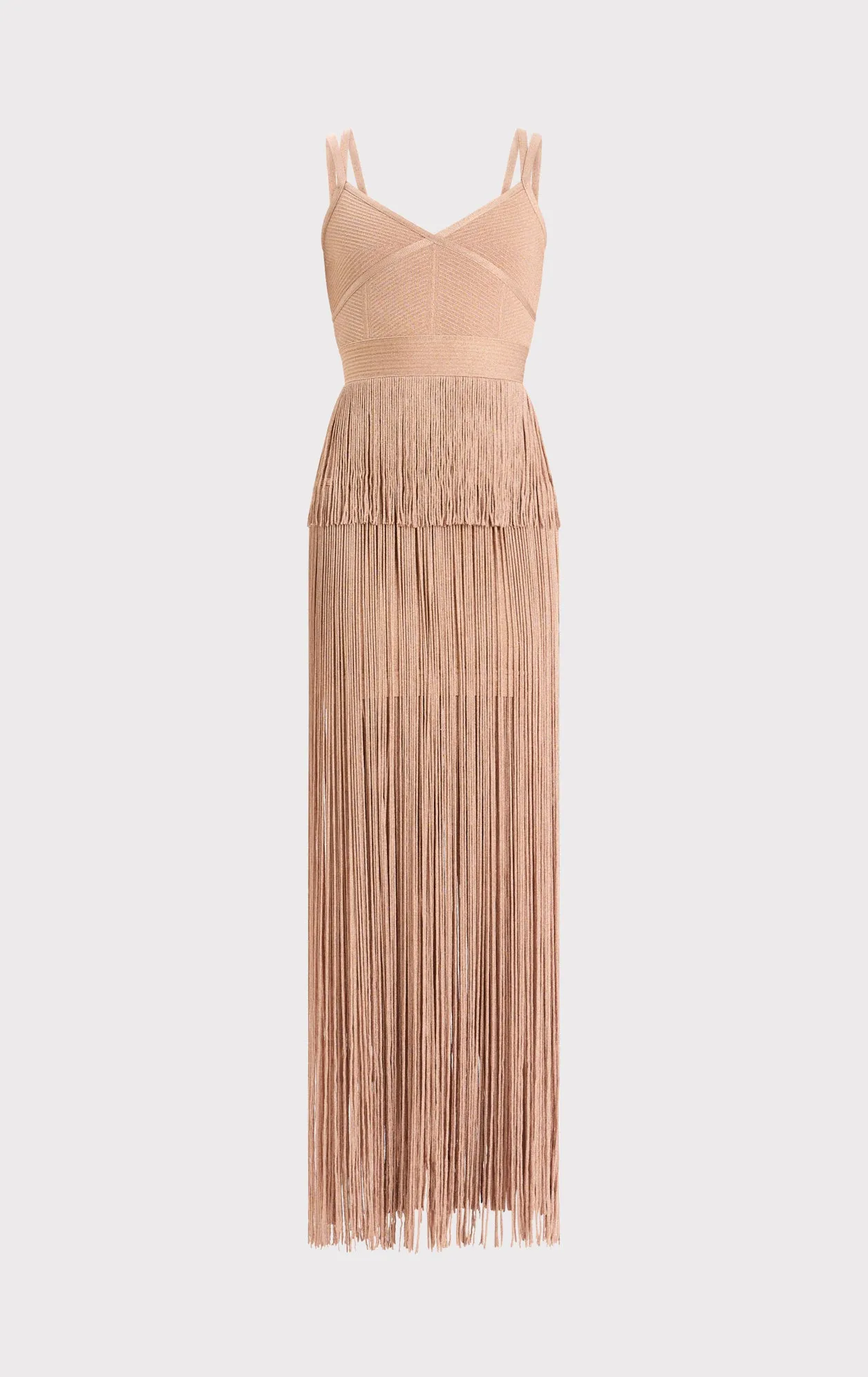 ICON METALLIC OTTOMAN FRINGE GOWN sold by Herve Leger product image thumbnail 2