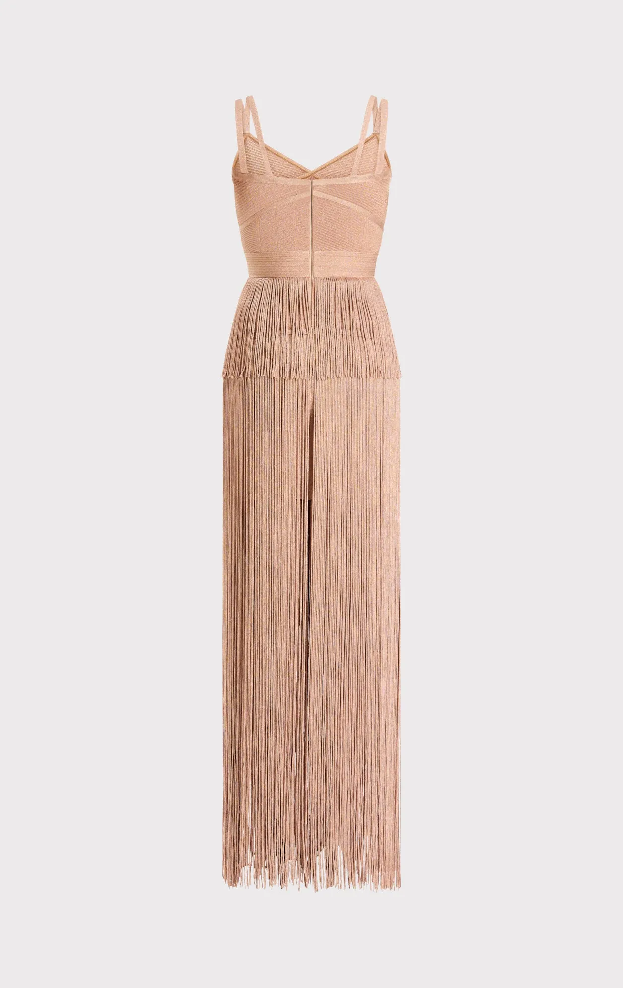 ICON METALLIC OTTOMAN FRINGE GOWN sold by Herve Leger product image thumbnail 3