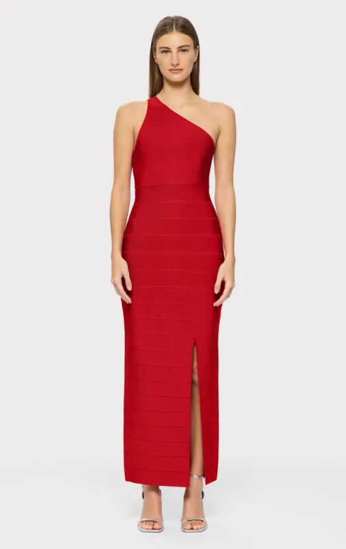 ONE SHOULDER BANDAGE GOWN W SLIT sold by Herve Leger