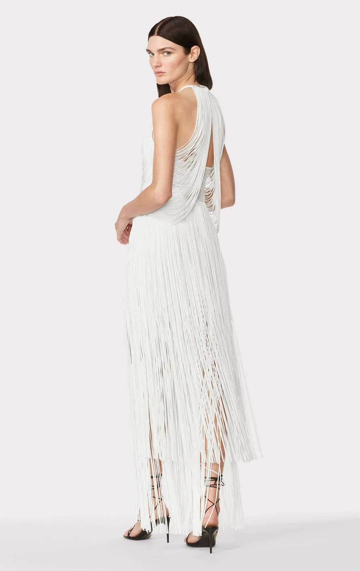 Draped Fringe Asymmetrical Gown sold by Herve Leger product image thumbnail 4