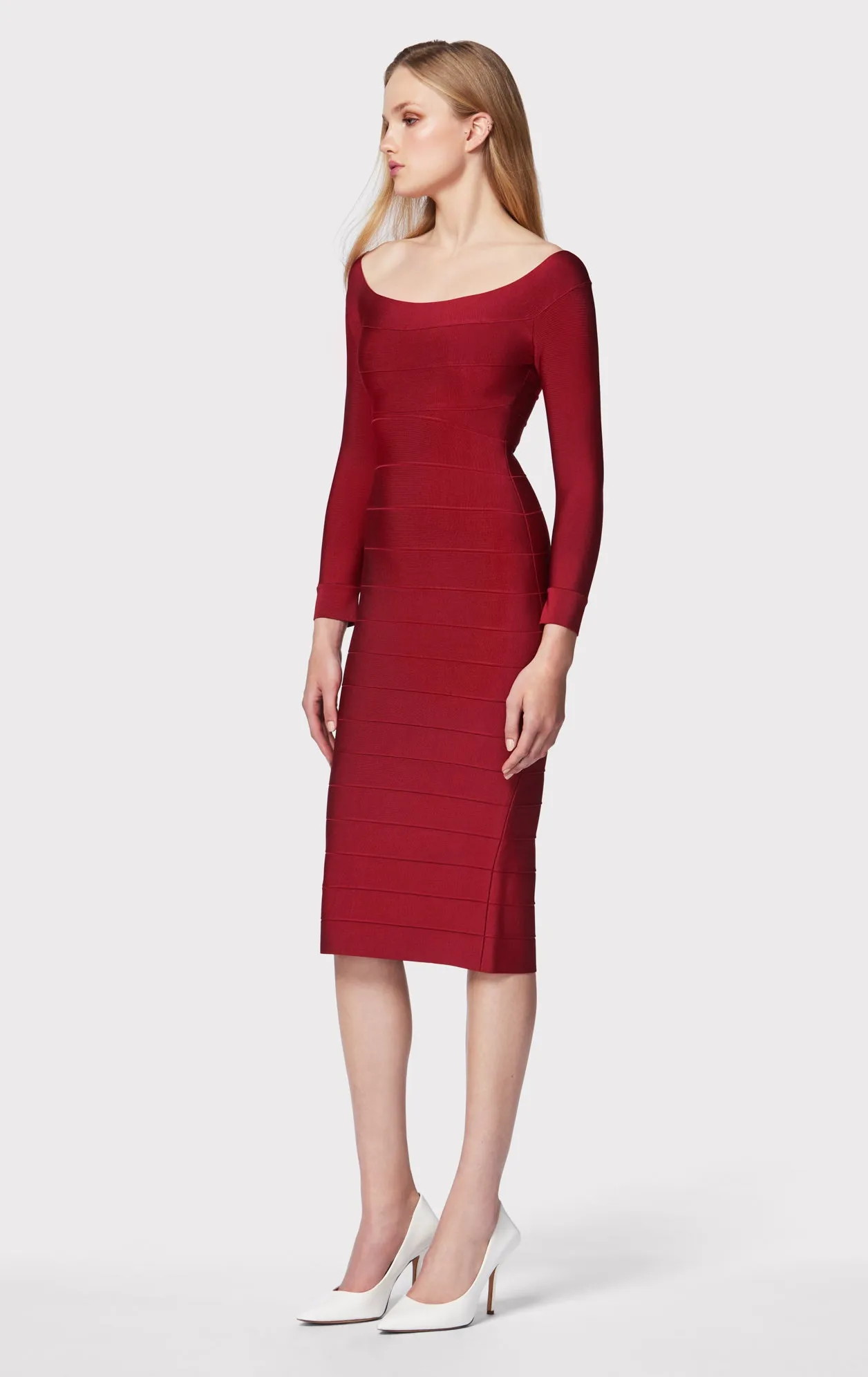 ICON SCOOP NECK MIDI DRESS sold by Herve Leger product image thumbnail 4