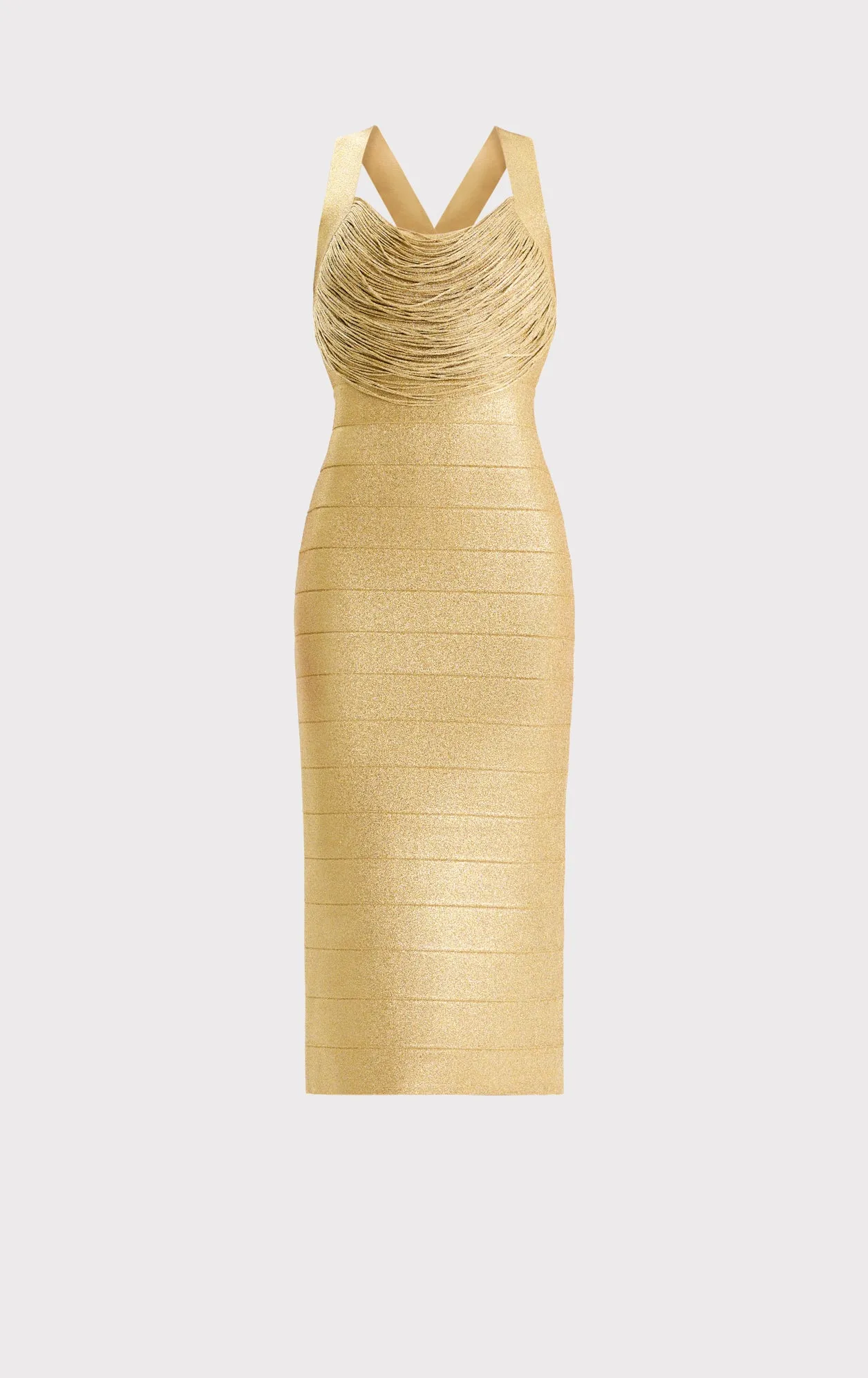 DISCO KNIT FRINGE S/L MIDI DRESS sold by Herve Leger product image thumbnail 2